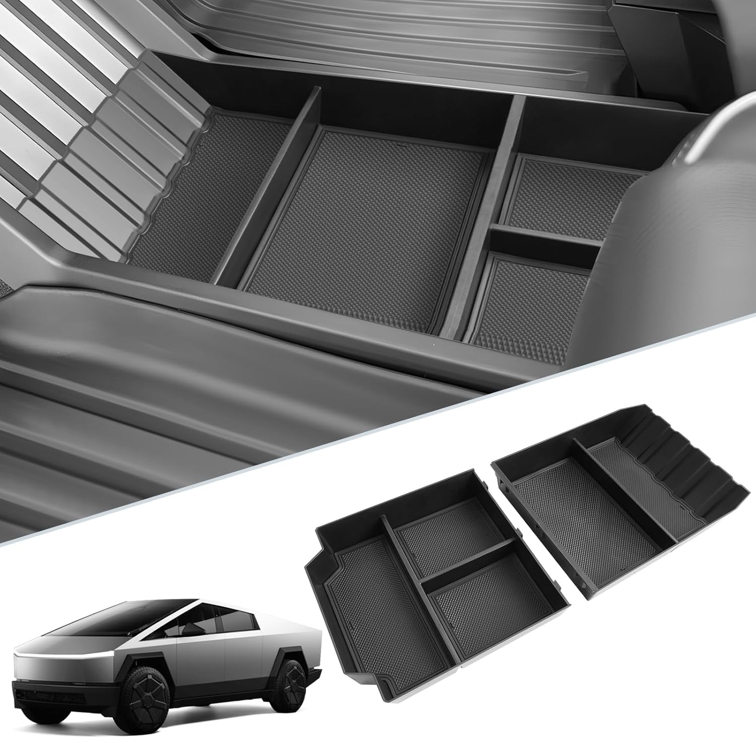 For Tesla Cybertruck Center Console Organizer 2024 2025+