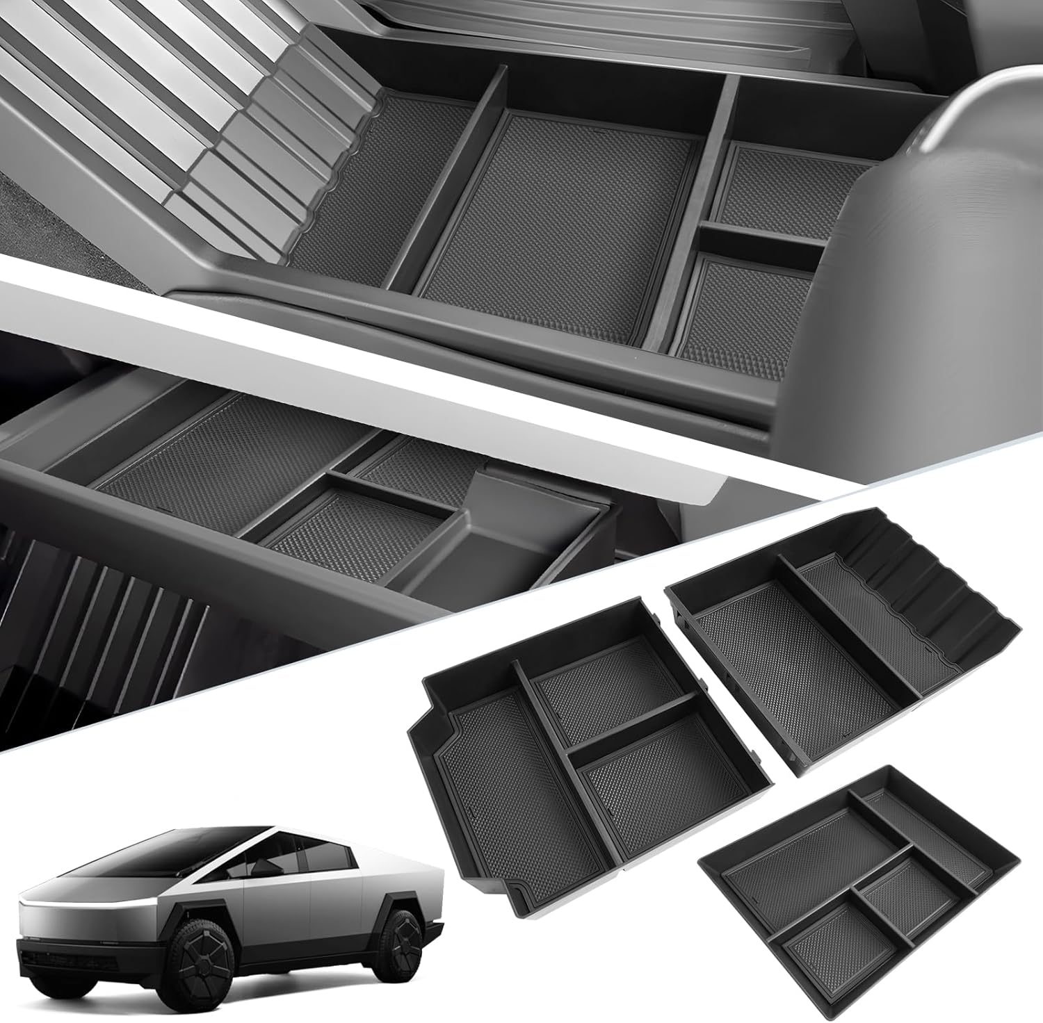 For Tesla Cybertruck Center Console Organizer 2024 2025+