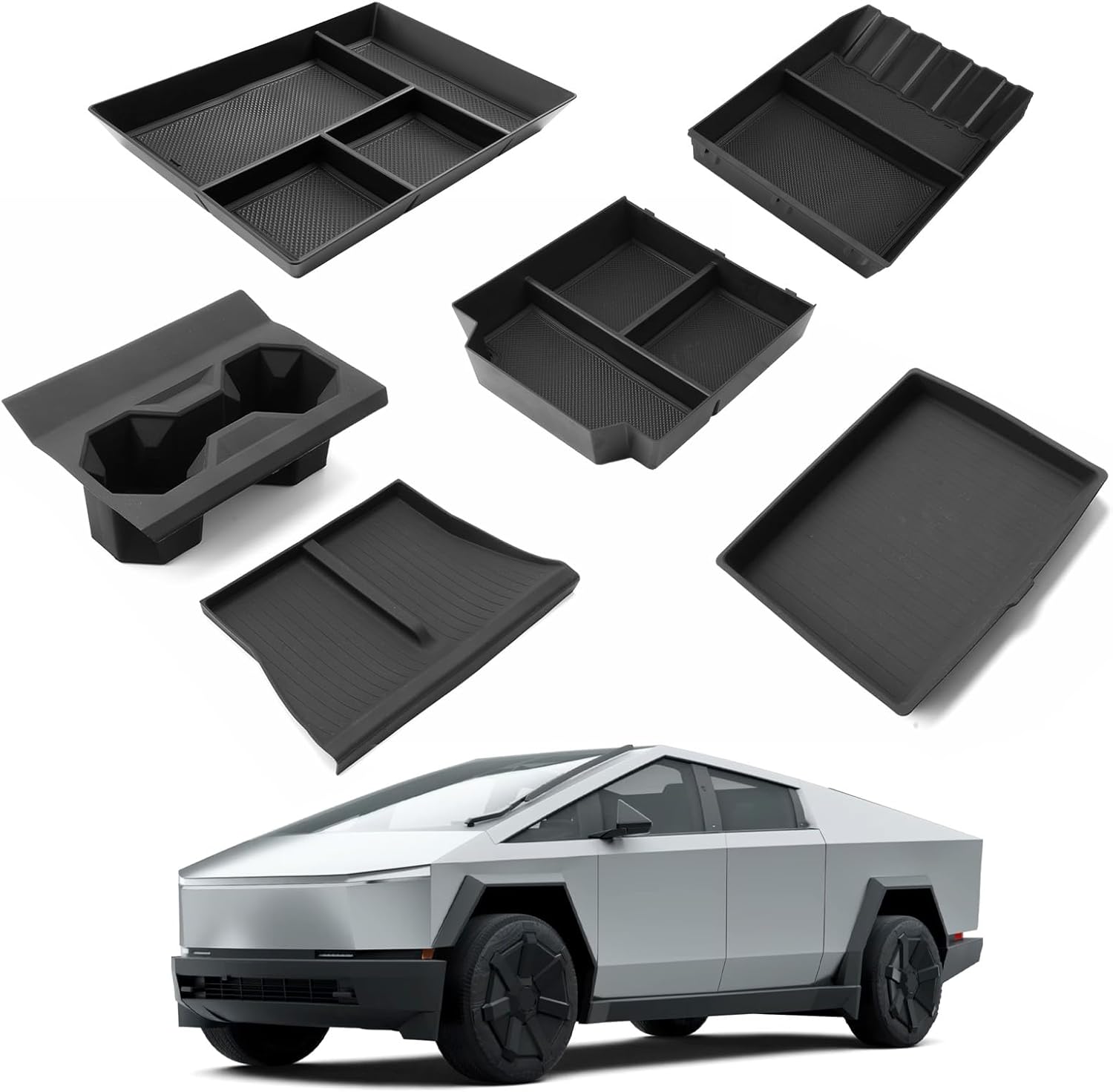 For Tesla Cybertruck Center Console Organizer 2024 2025+