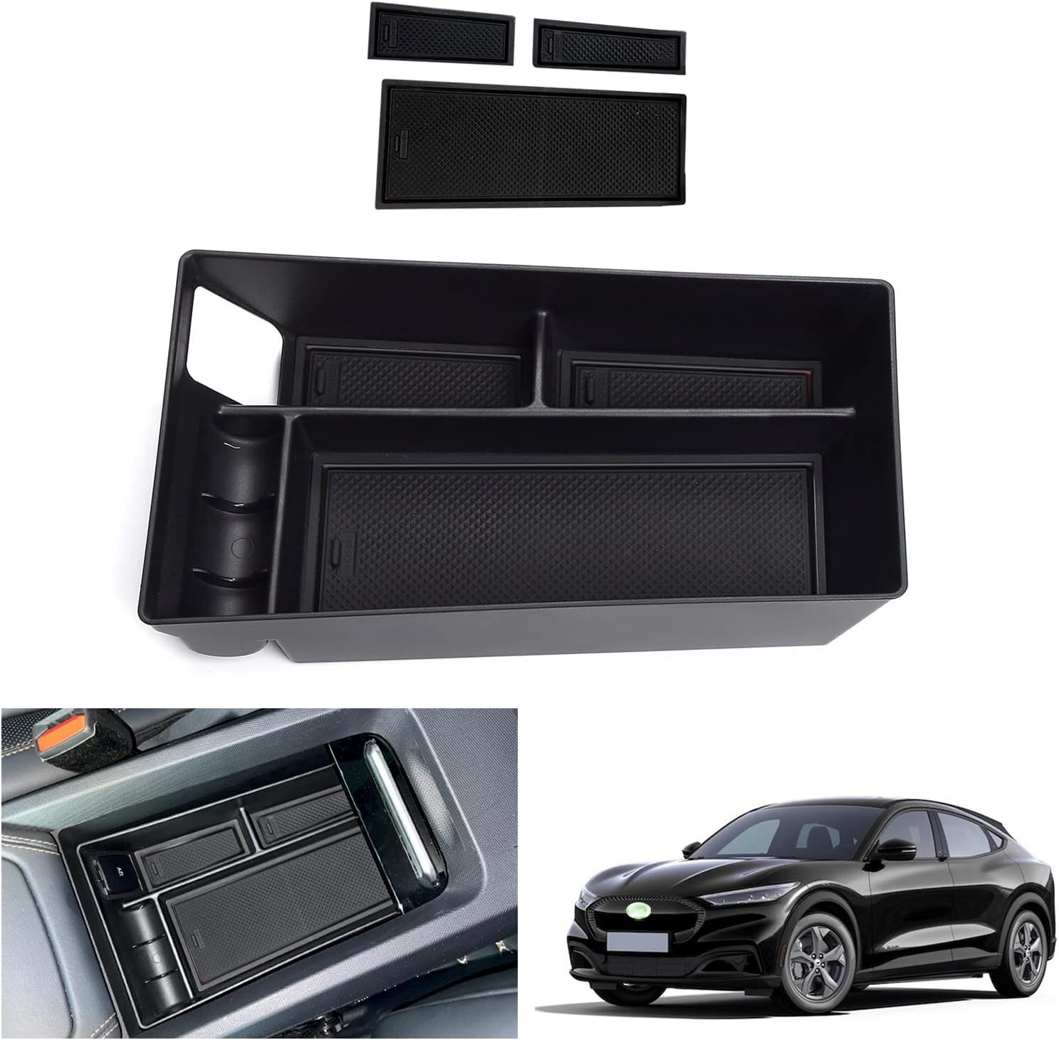 For Ford Mustang Mach-E Center Armrest Storage Tray 2021+