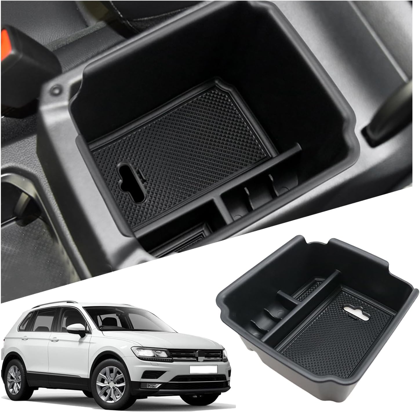 For VW Taos Middle Armrest Console Organizer 2017+