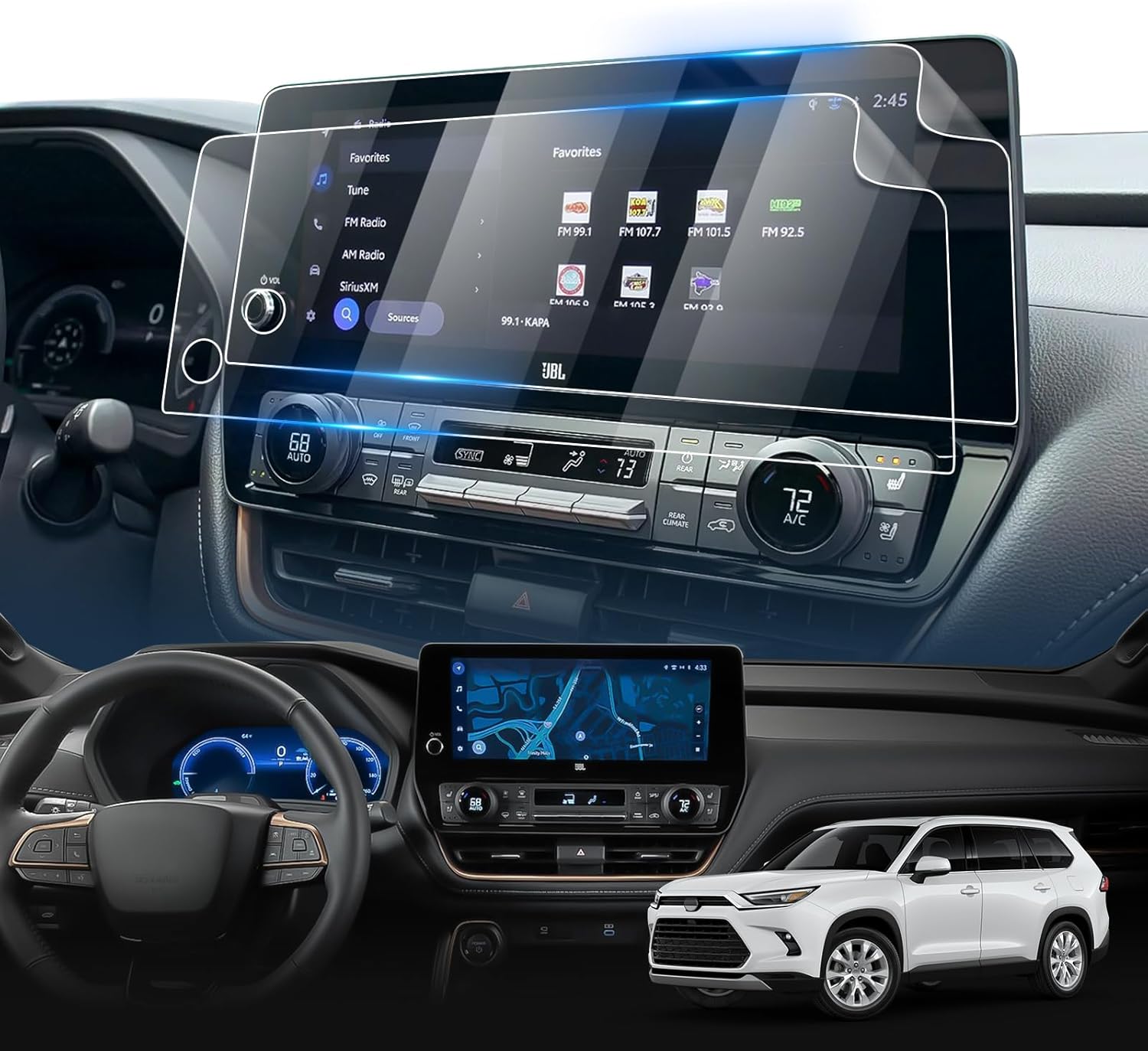 For Toyota Grand Highlander Hybrid Screen Protector 2024 2025
