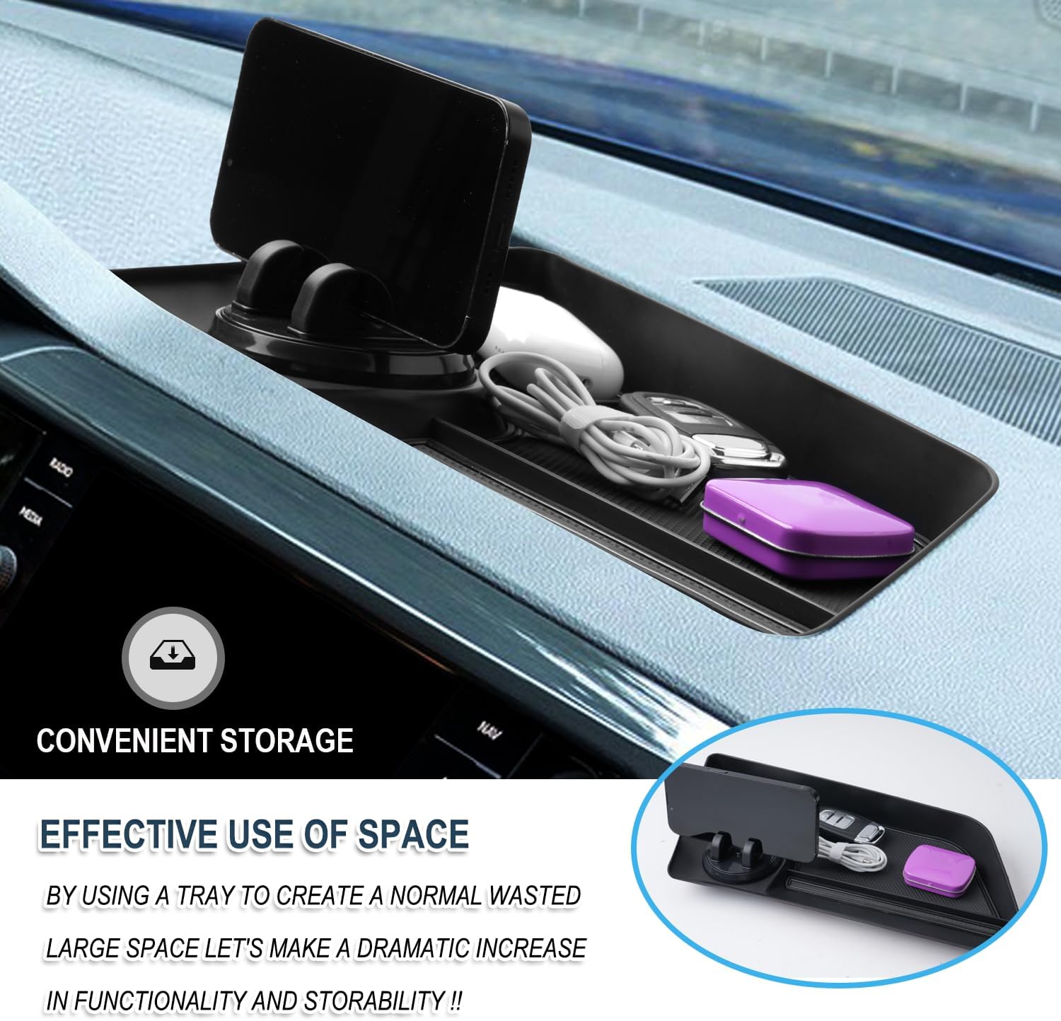 For VW Taos (S/SE/SEL) Behind Screen Organizer 2021+
