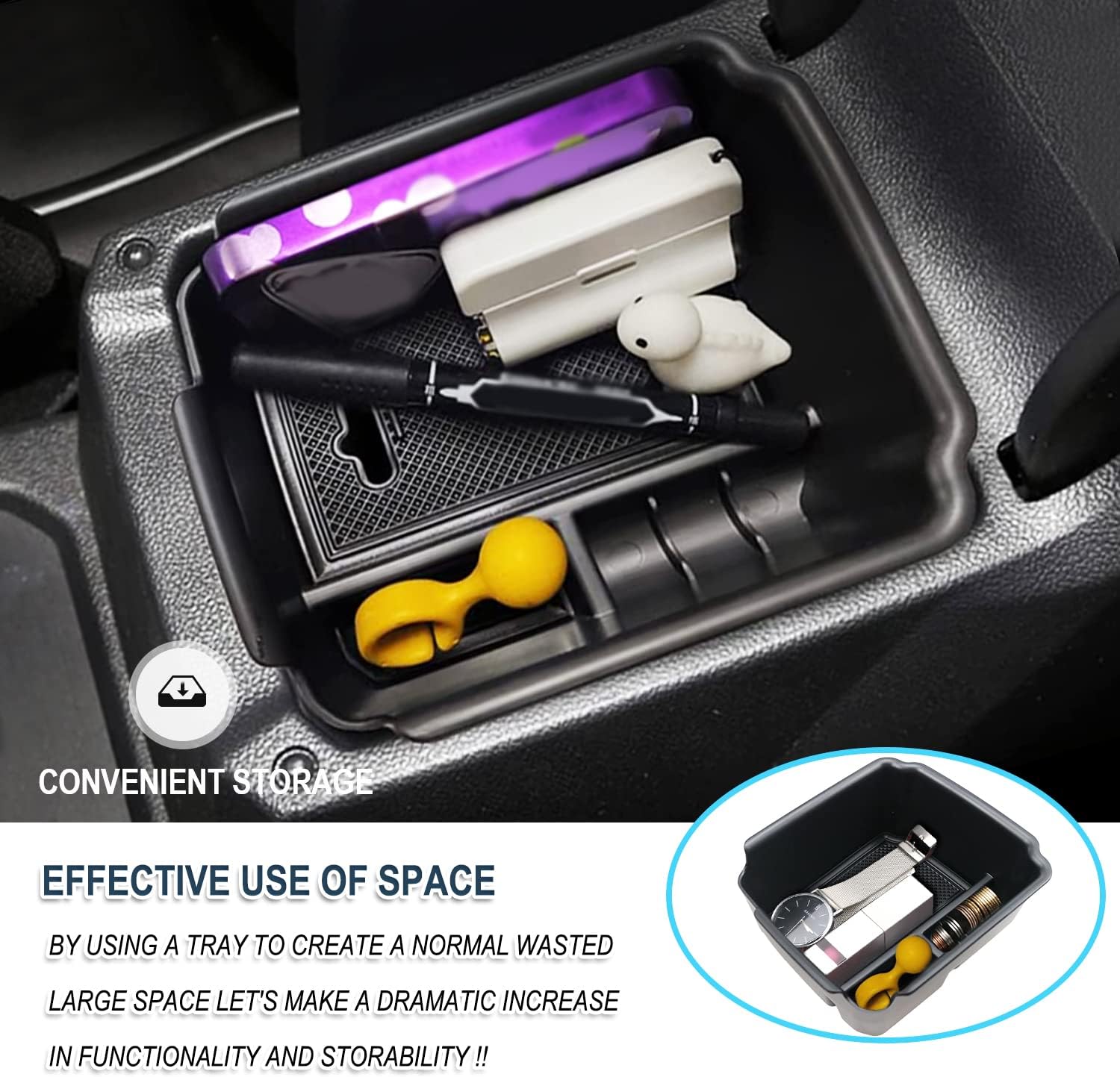 For VW Taos Middle Armrest Console Organizer 2017+