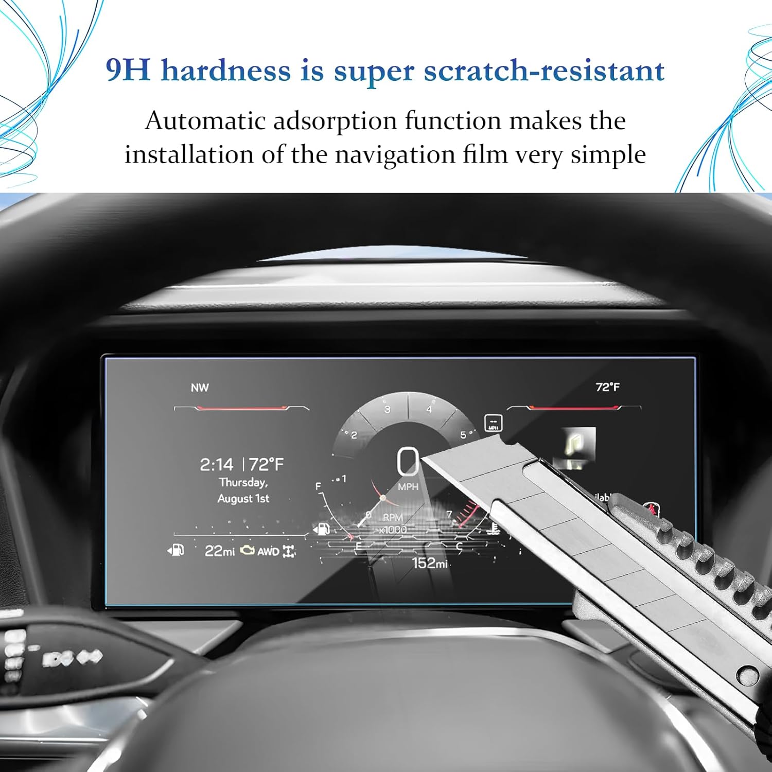 For GMC Terrain (Elevation/AT4/Denali) 11 inch Cluster Screen Protector 2024+