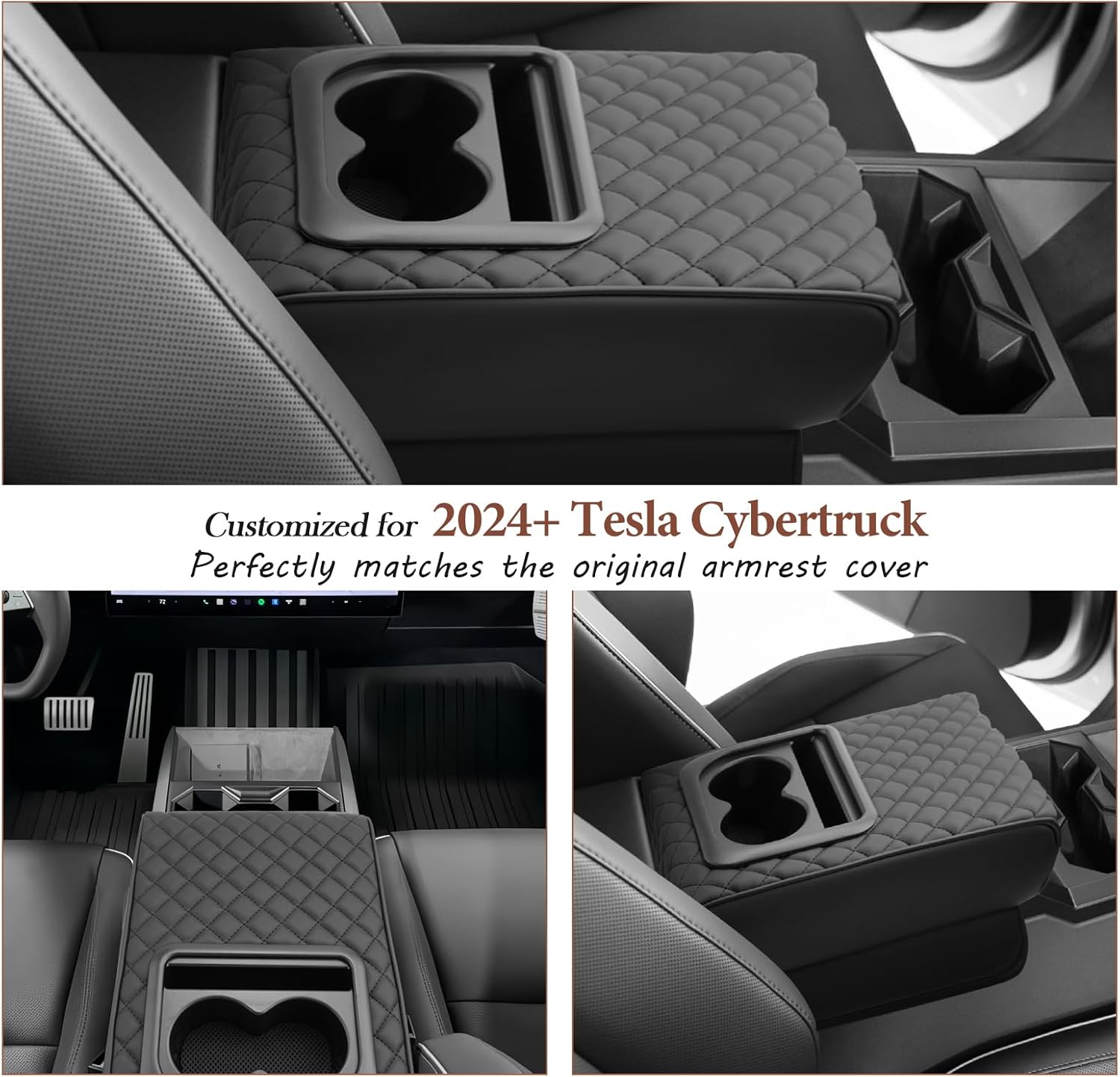 For Tesla Cybertruck Center Console Armrest Cover 2024 2025+