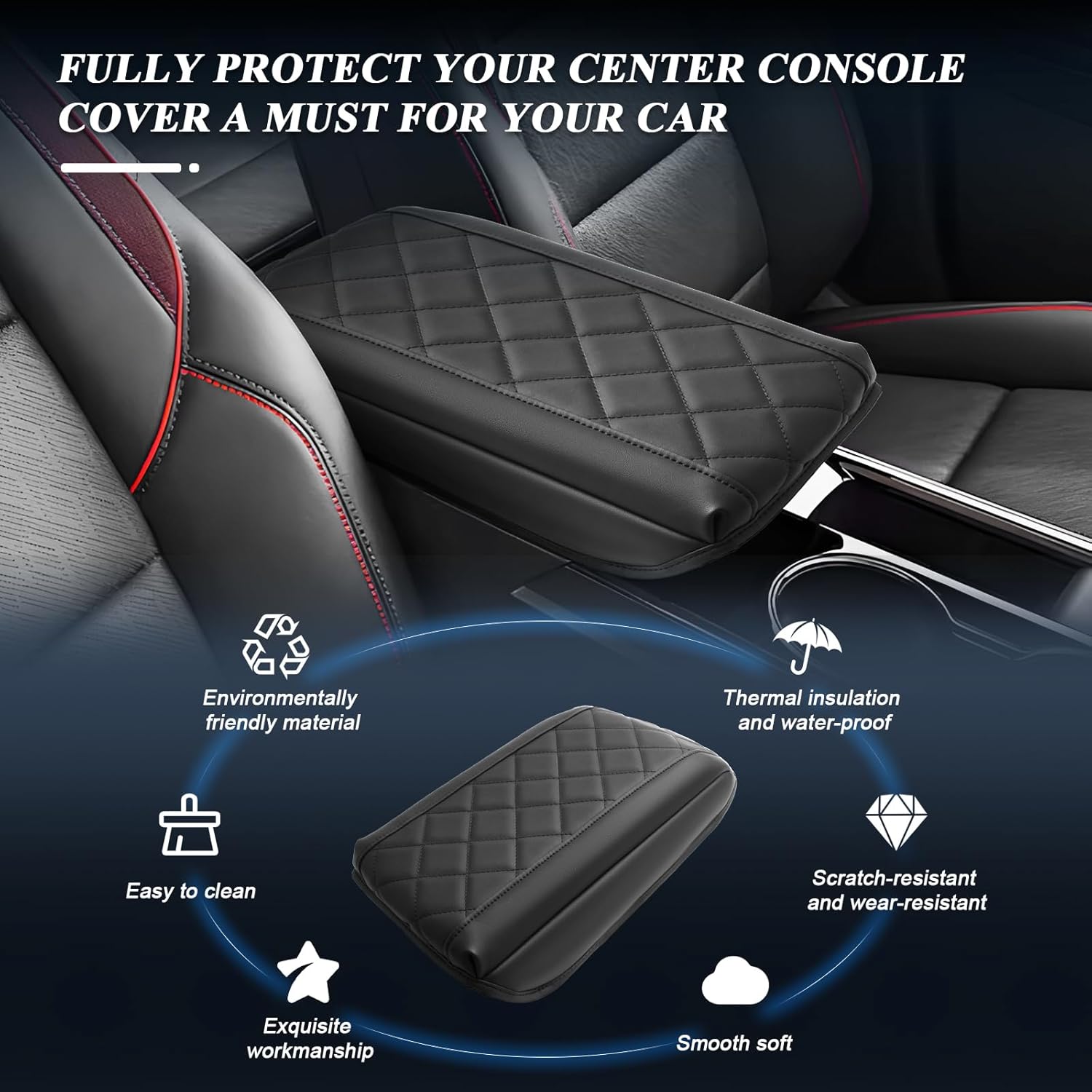 For Chevy Equinox(LT/RS/ACTIV) Center Console Armrest Cover 2025