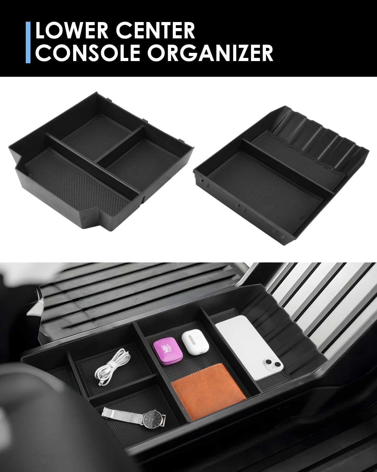 For Tesla Cybertruck Center Console Organizer 2024 2025+