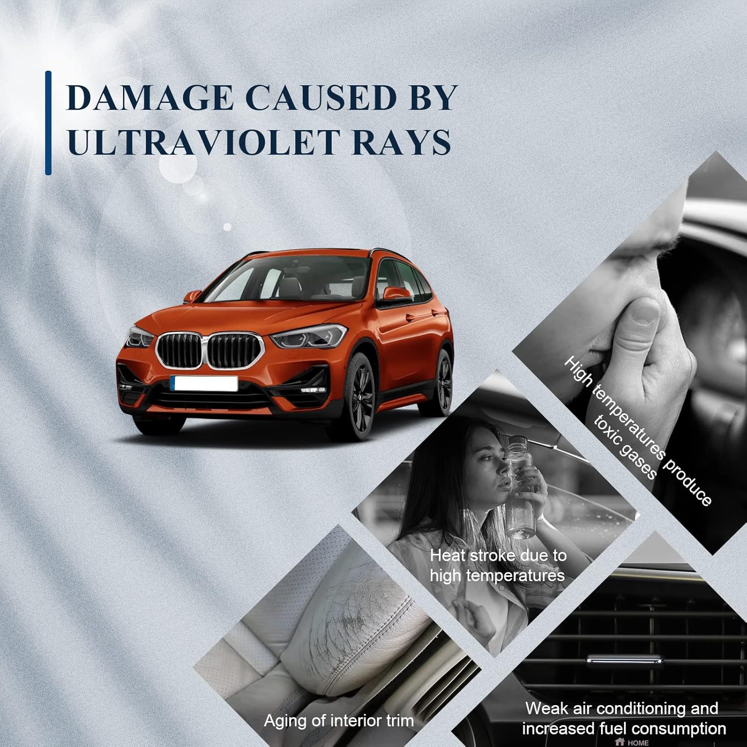 For BMW X1 U11 Car Windshield Folding Anti-UV Sun Visor 2016-2025+