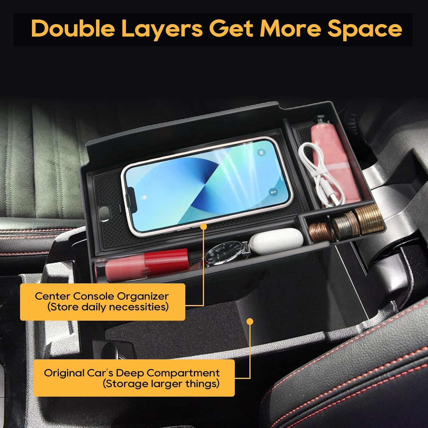 Ablagefach für die Mittelarmlehne des Ford Bronco Sport CX430 ab 2021