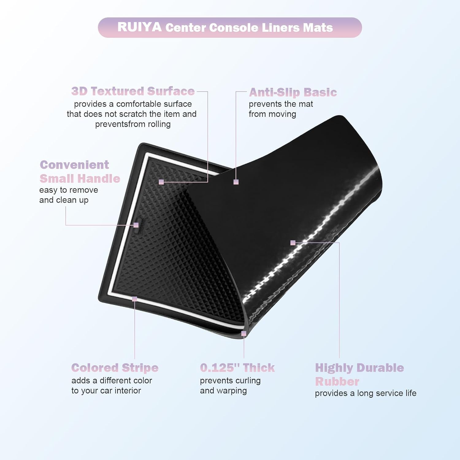 For Hyundai Palisade SE/SEL/XRT/Limited/Calligraphy Center Console Liners Mats 2023 2024 2025