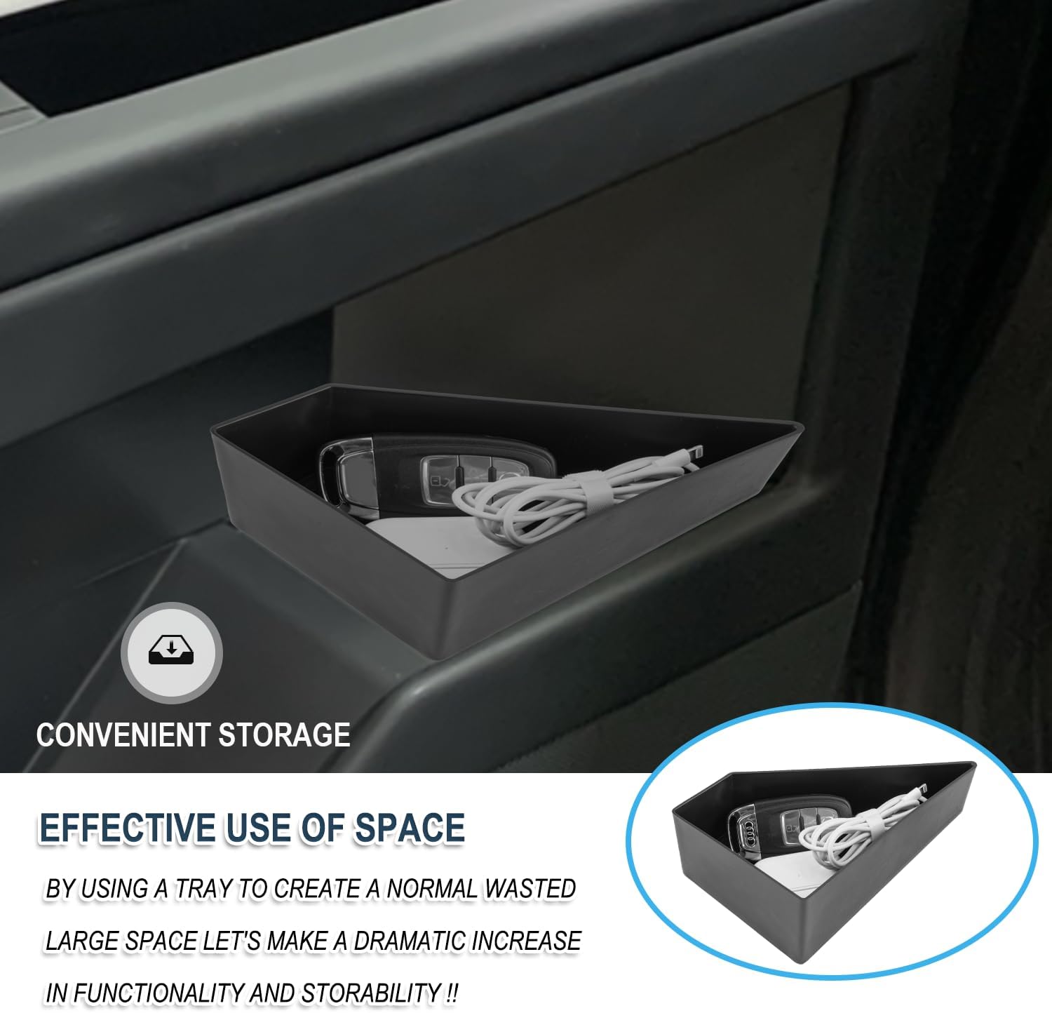 For Tesla Cybertruck Door Side Storage Tray 2024 2025+