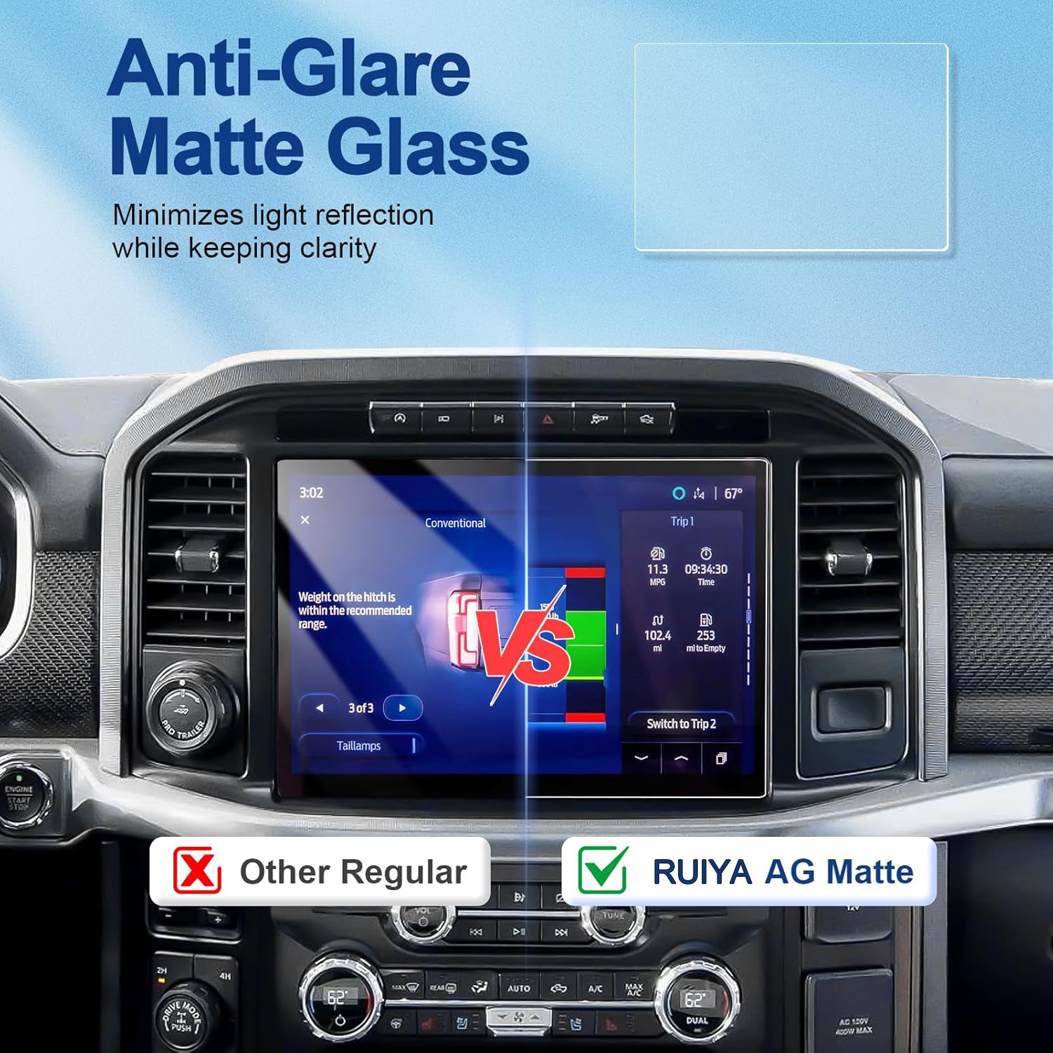 For Ford F 150/ F 150 Lightning SYNC4 Screen Protector 2021+