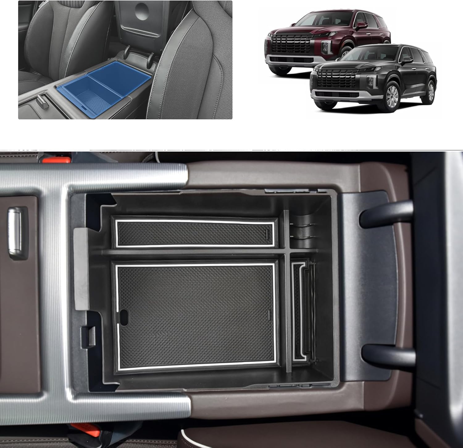 For Hyundai Palisade SE/SEL/XRT/Limited/Calligraphy Center Console Armrest Organizer Tray 2023 2024 2025