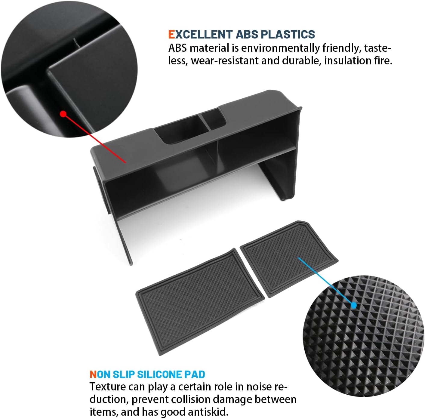 For VW Golf 8 MK8 8.5 GTI GTD GTE Center Console Organizer Tray 2020+