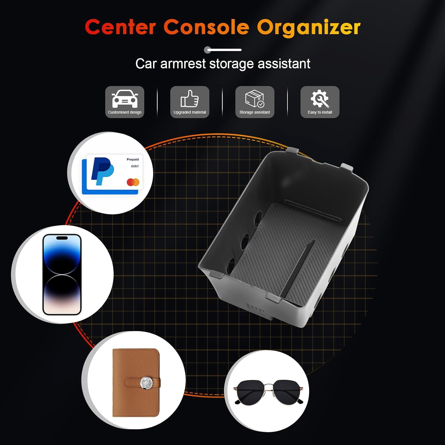 For Hyundai Palisade Hybrid Calligraphy 7-Seater Console Armrest Box 2026+