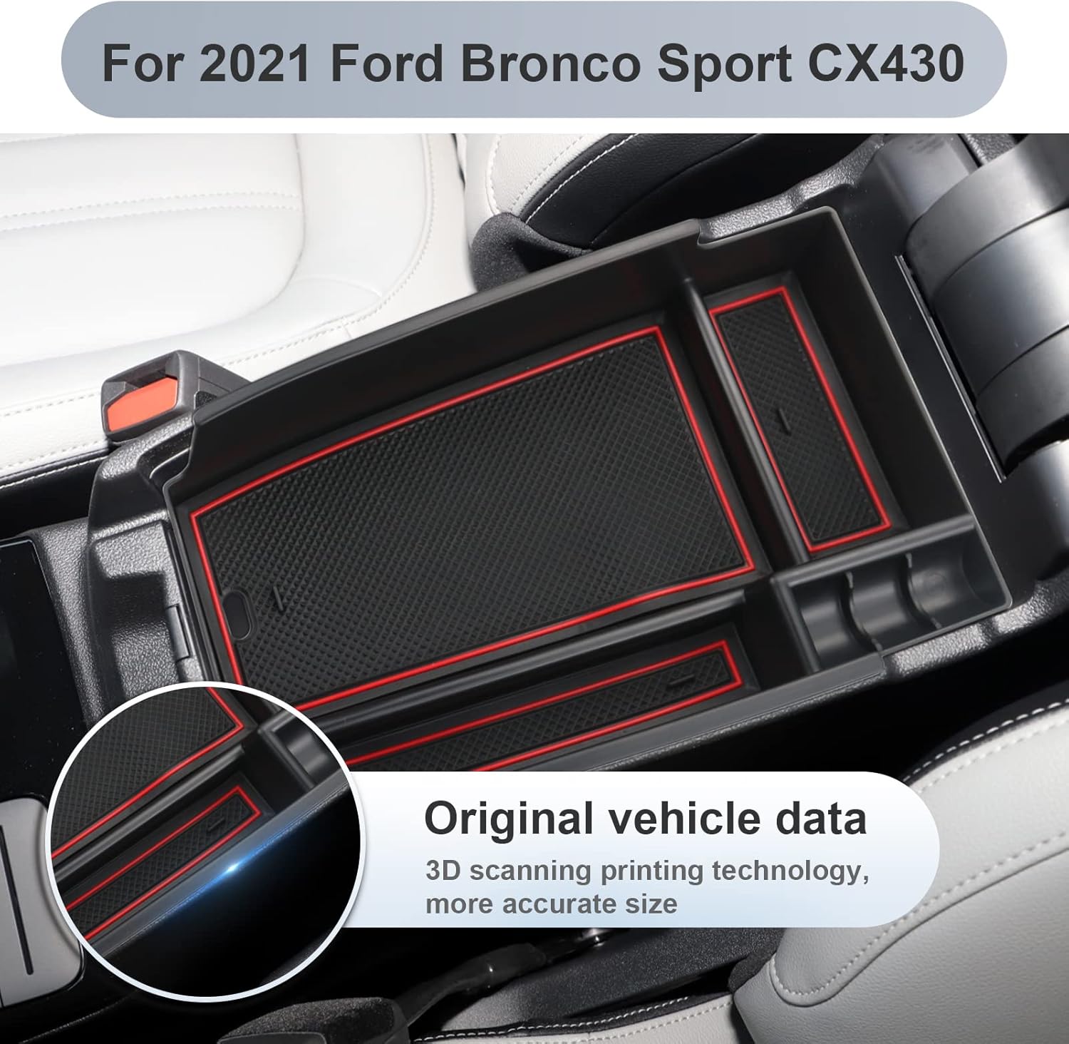 Ablagefach für die Mittelarmlehne des Ford Bronco Sport CX430 ab 2021