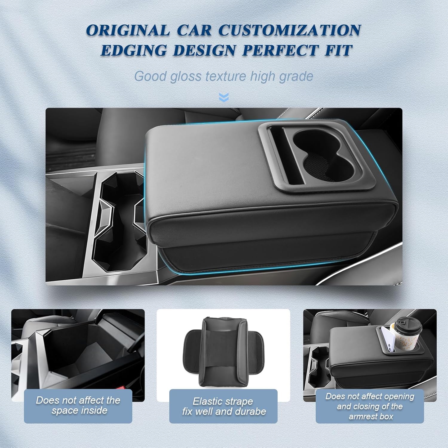 For Tesla Cybertruck Center Console Armrest Cover 2024 2025+