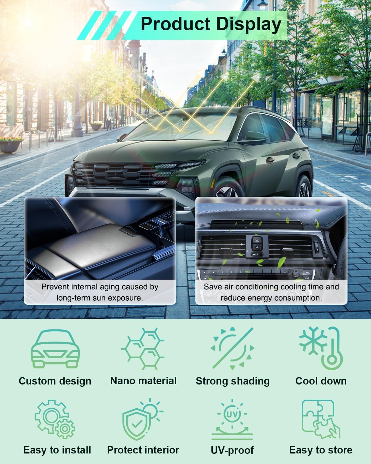 For Hyundai Tucson NX4 TL Windshield Sunshade 2015+