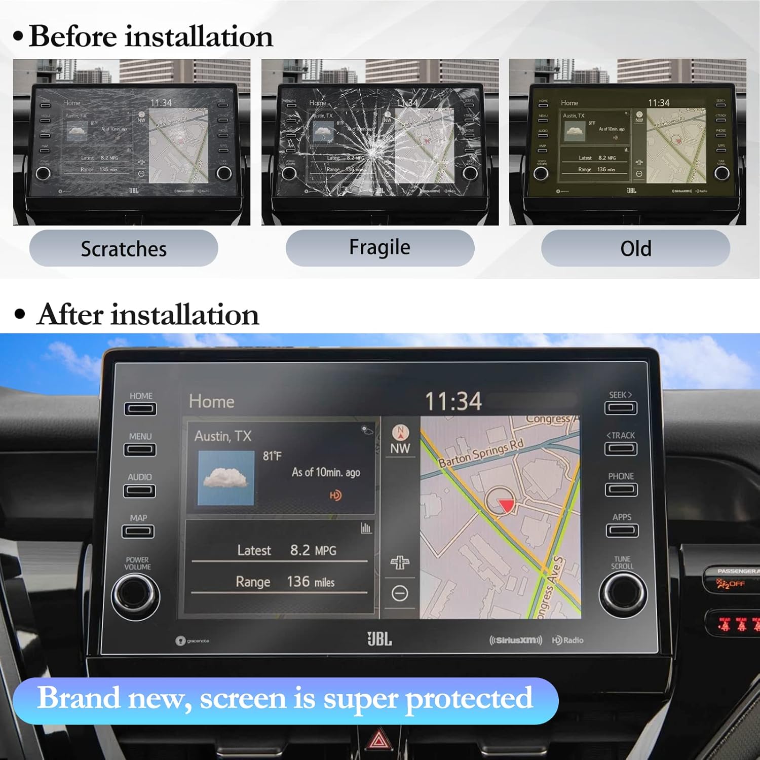 For Toyota Camry Screen Protector 2021+