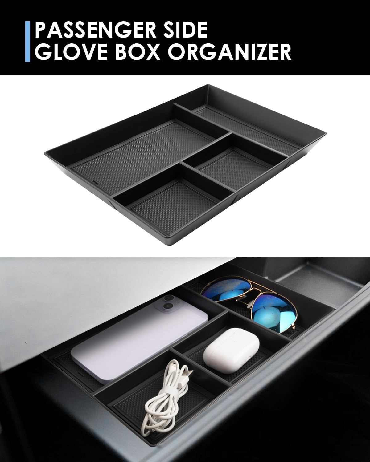 For Tesla Cybertruck Center Console Organizer 2024 2025+