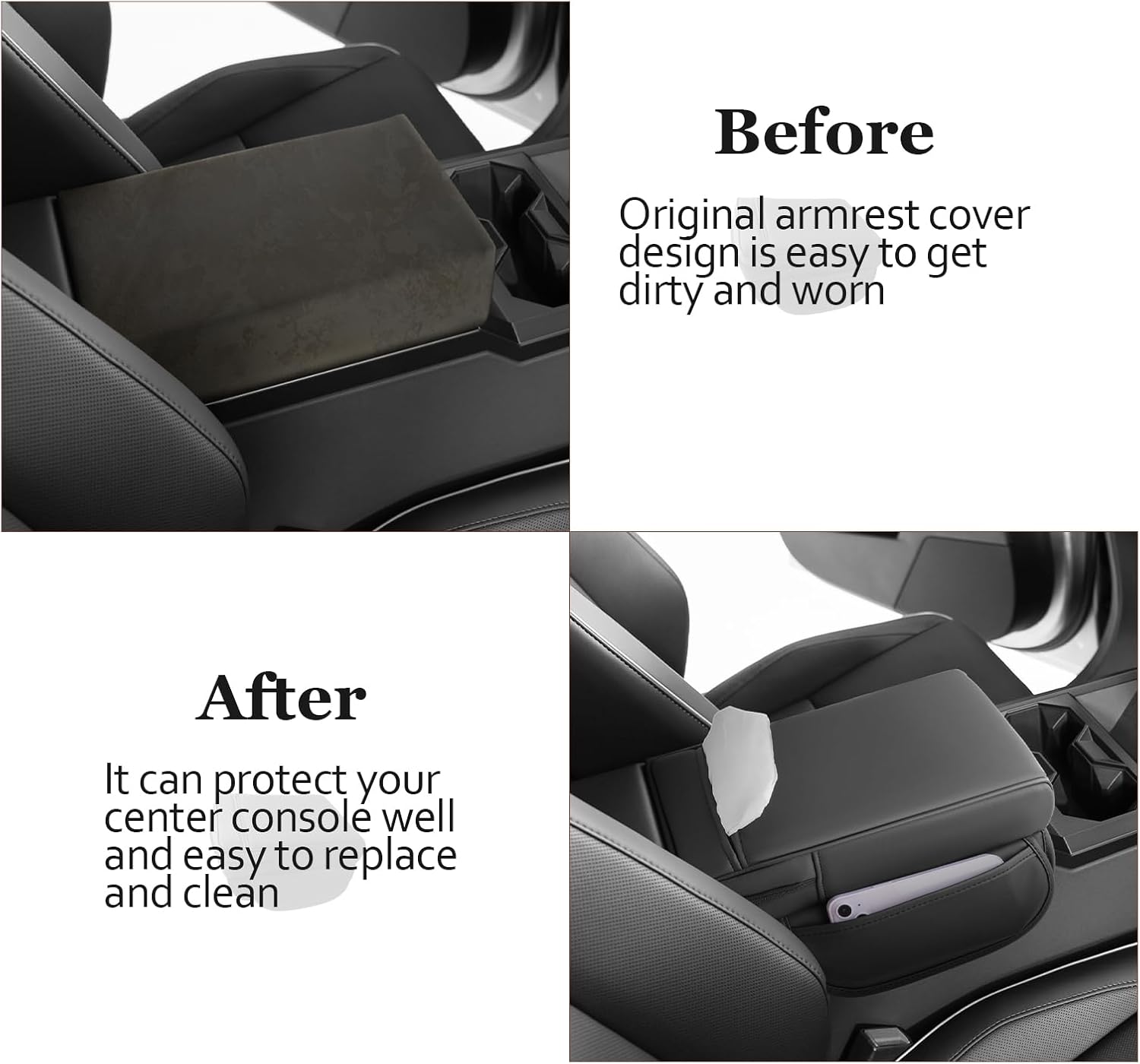 For Tesla Cybertruck Center Console Armrest Cover 2024 2025+