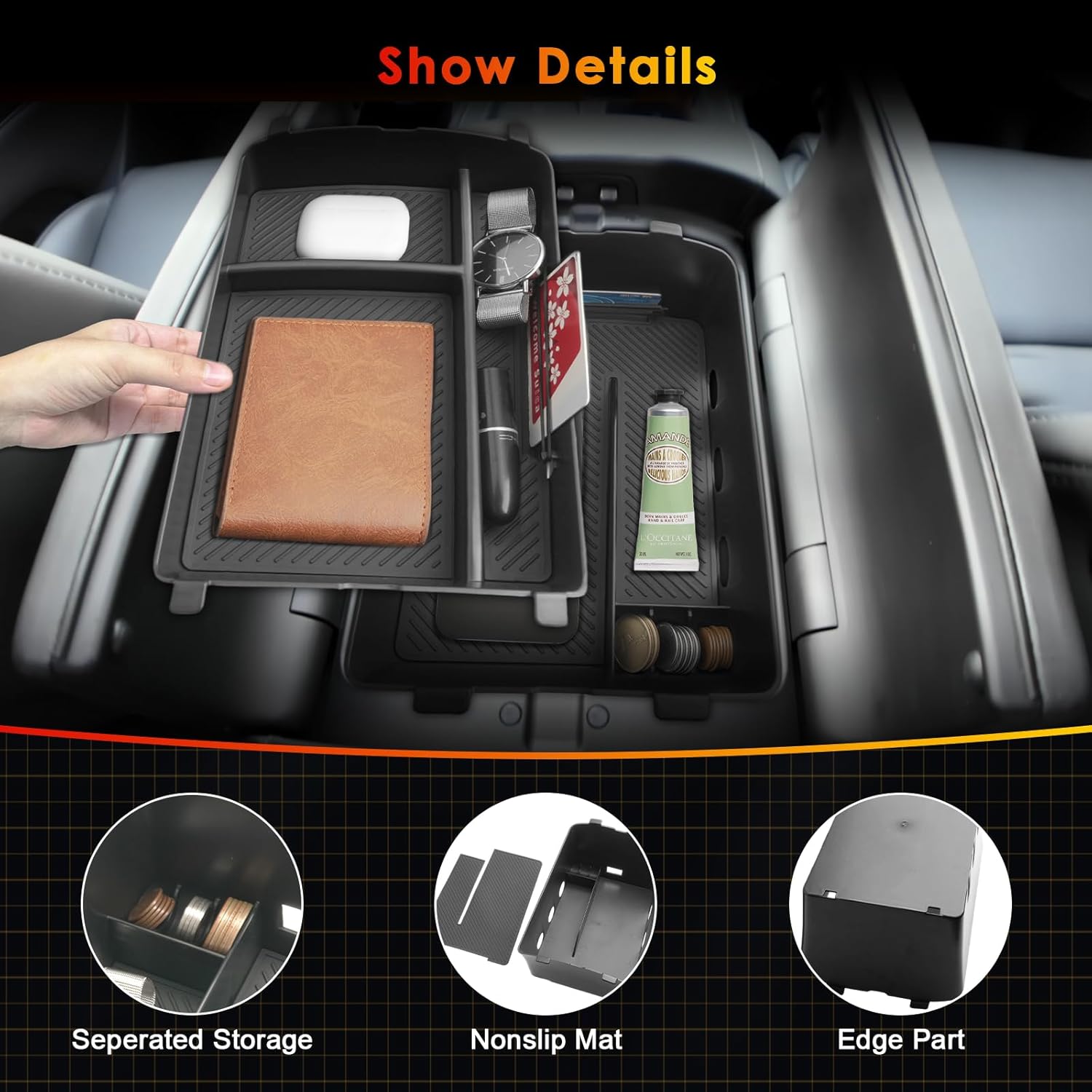 For Hyundai Palisade Hybrid Calligraphy 7-Seater Console Armrest Box 2026+