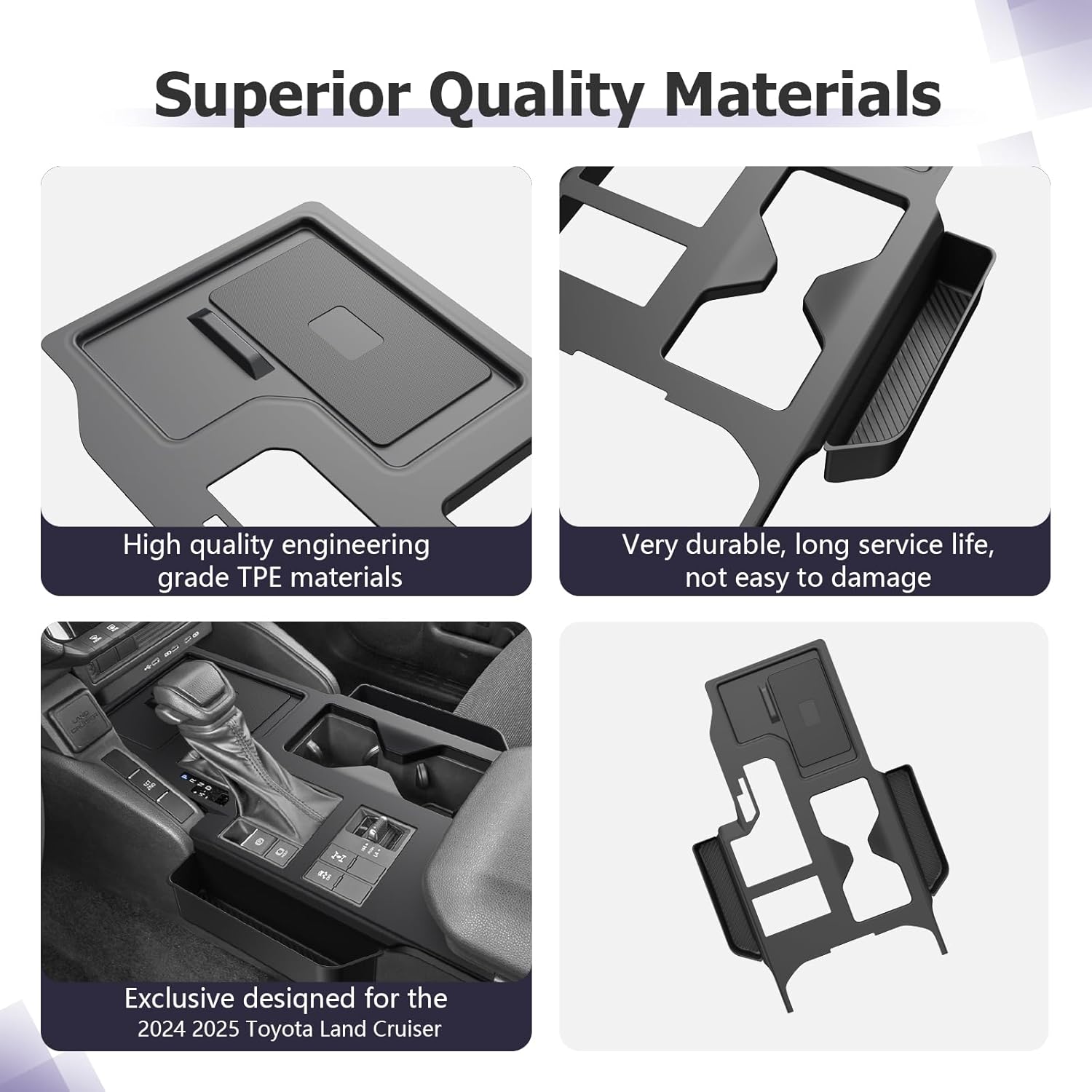 For Toyota Land Cruiser 250 Prado J250 LC250 Seat Gap Storage Box 2024 2025 2026