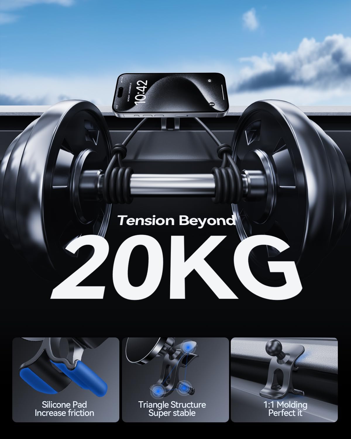 For Tesla Model 3 Highland Magnetic Cell Phone Holder 2024 2025 (Not for Model 3 Performance)
