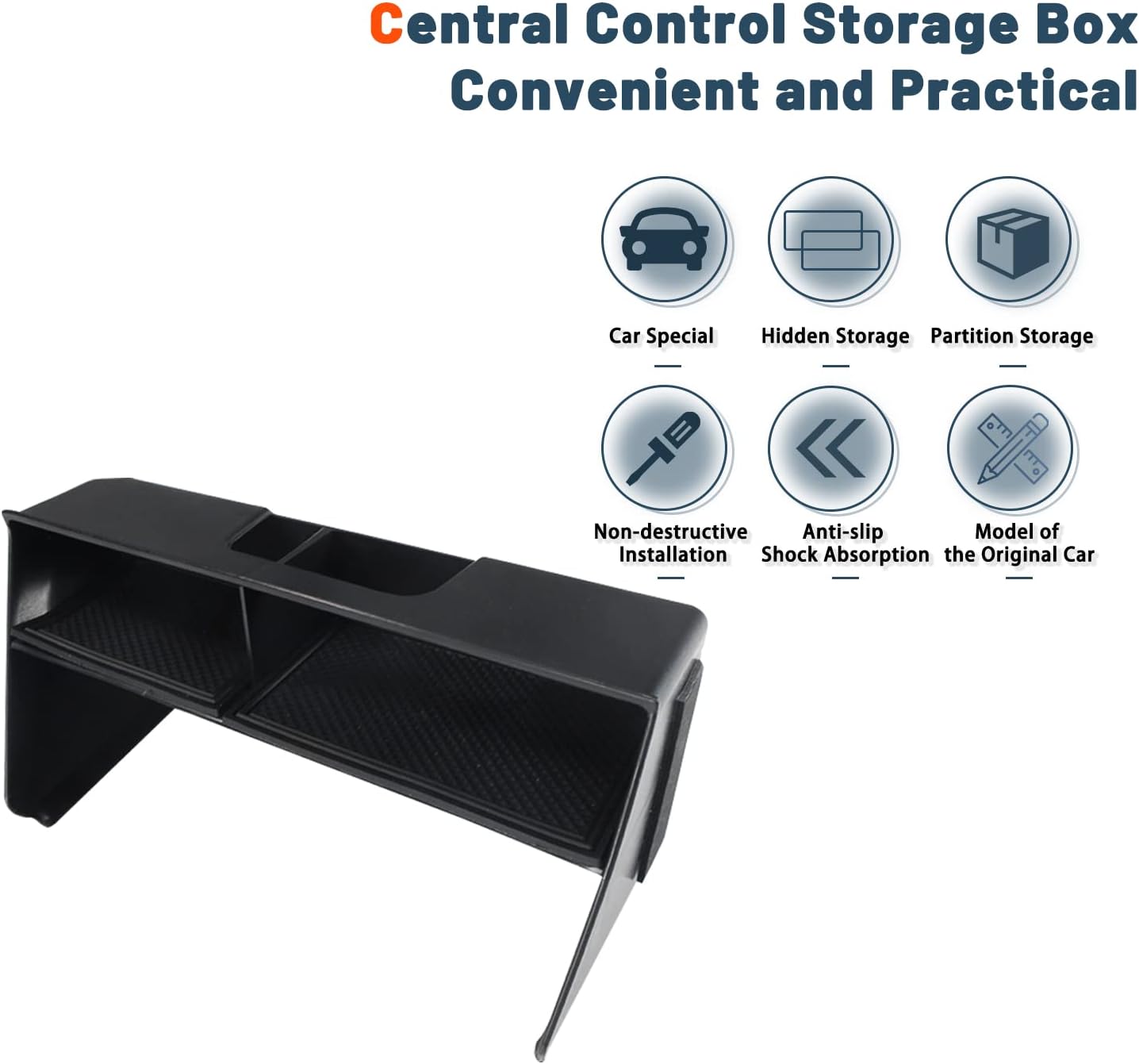 For VW Golf 8 MK8 8.5 GTI GTD GTE Center Console Organizer Tray 2020+