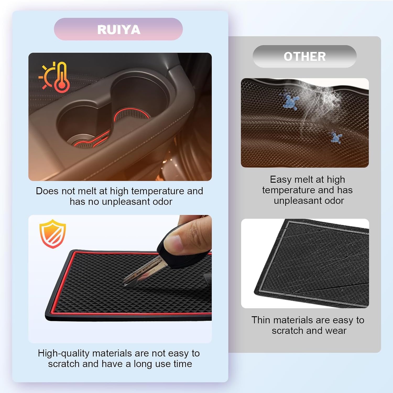 For Hyundai Palisade SE/SEL/XRT/Limited/Calligraphy Center Console Liners Mats 2023 2024 2025