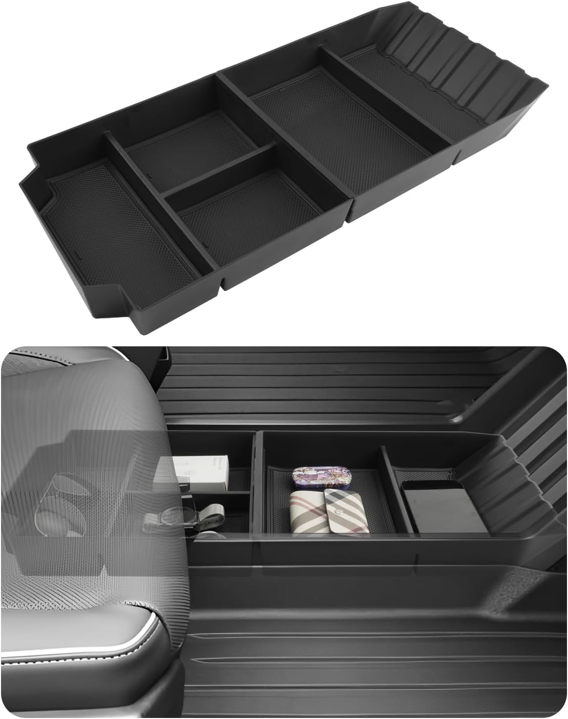 For Tesla Cybertruck Center Console and Armrest Storage Tray 2024 2025+