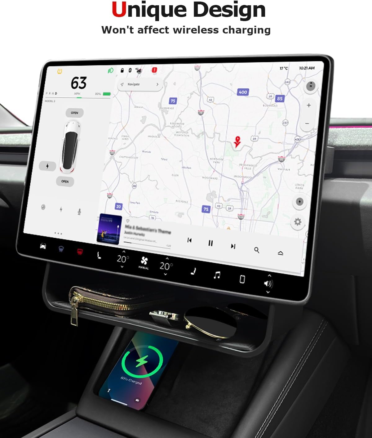 For Tesla Model 3 Center Console Organizer 2024