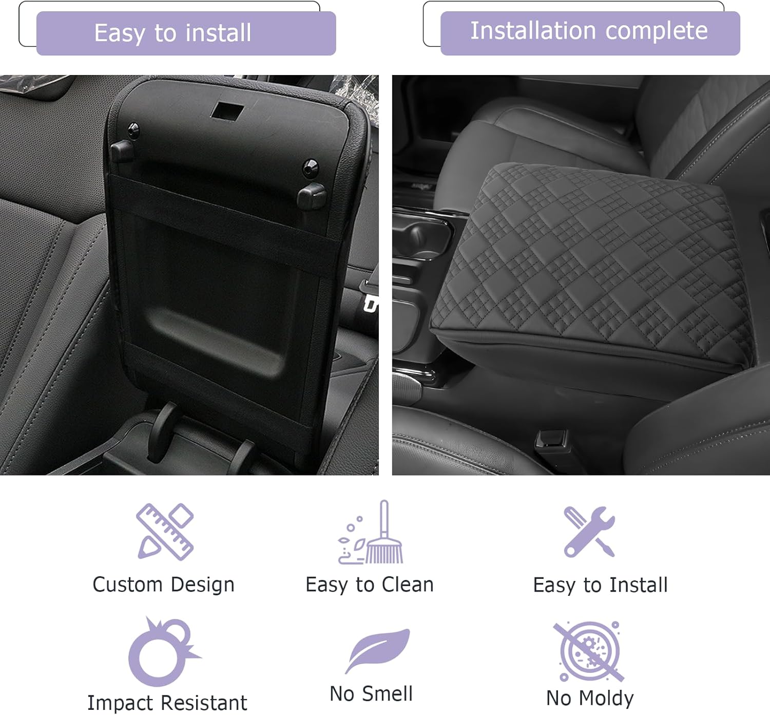 For Chevy Silverado EV Center Console Armrest Cover 2024 2025+