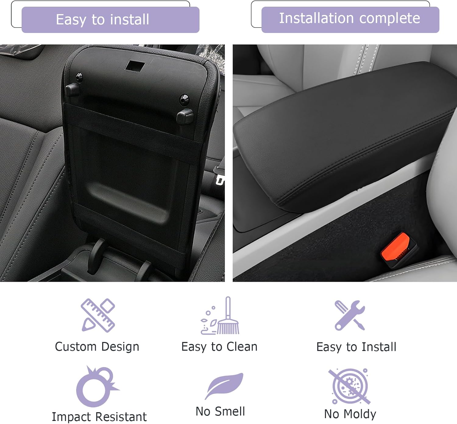 For Volvo XC40 Center Console Armrest Cover 2019-2024 2025+