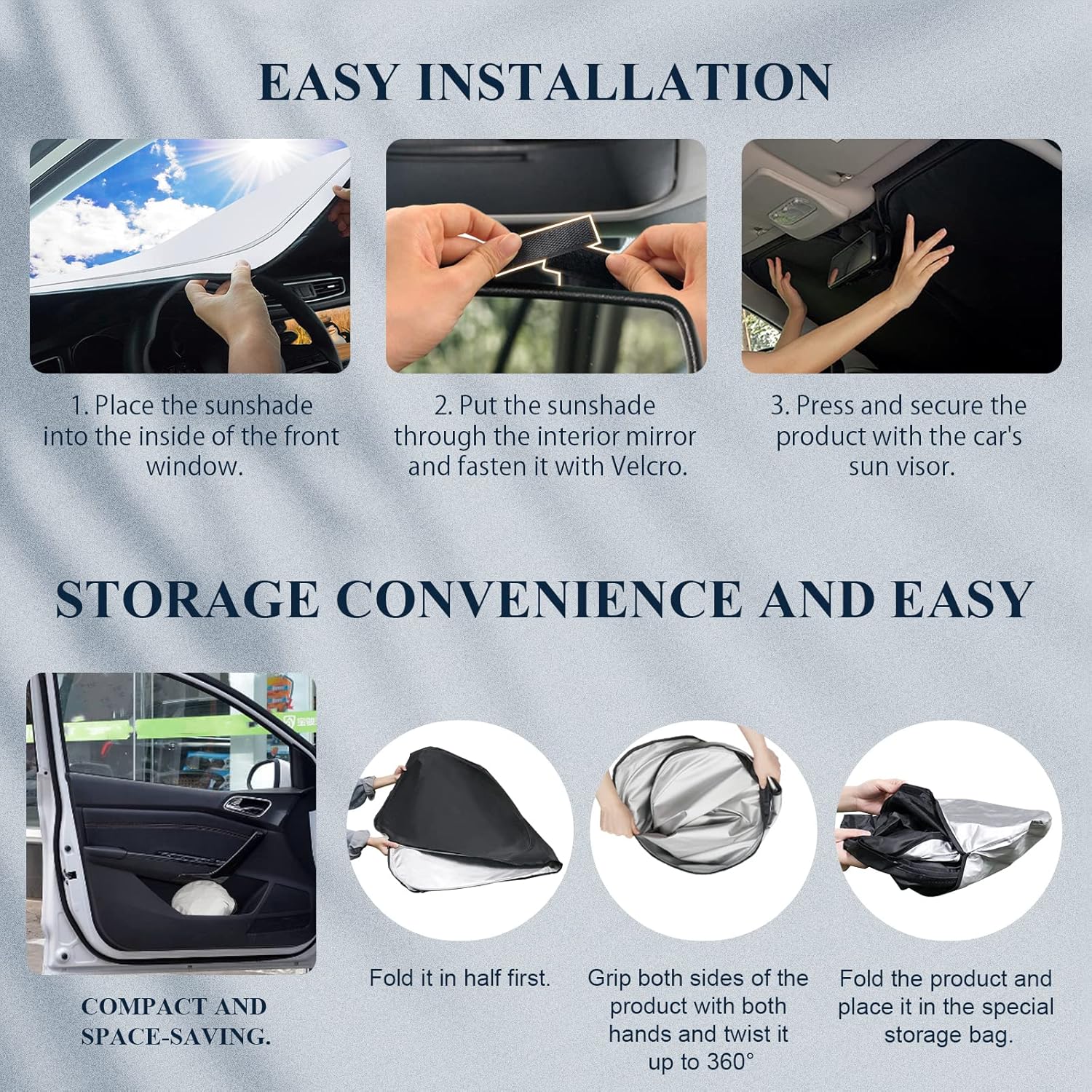 For BMW X1 U11 Car Windshield Folding Anti-UV Sun Visor 2016-2025+