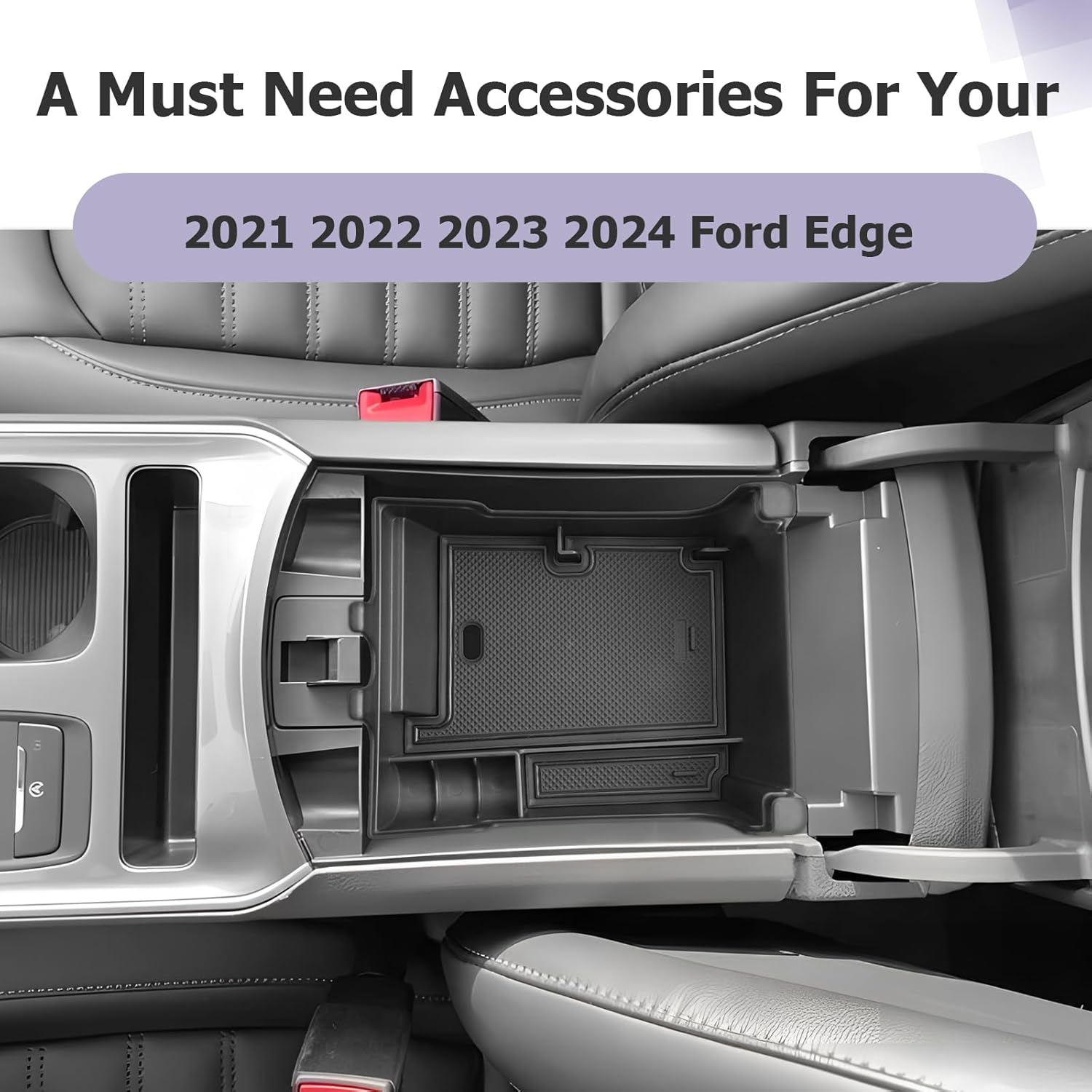 For Ford Edge SE/SEL/ST-Line/Titanium/ST Center Console Armrest Organizer Tray 2021 2022 2023 2024