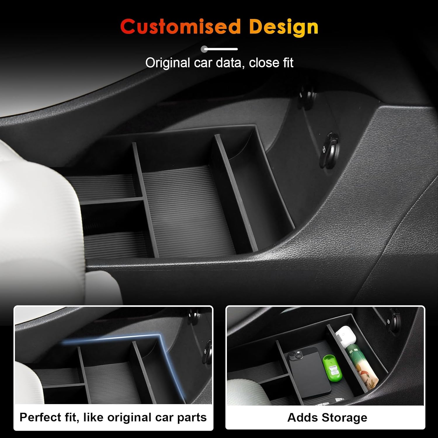 For Hyundai Palisade SE/SEL/XRT/Limited/Calligraphy Lower Console Organizer 2023 2024 2025