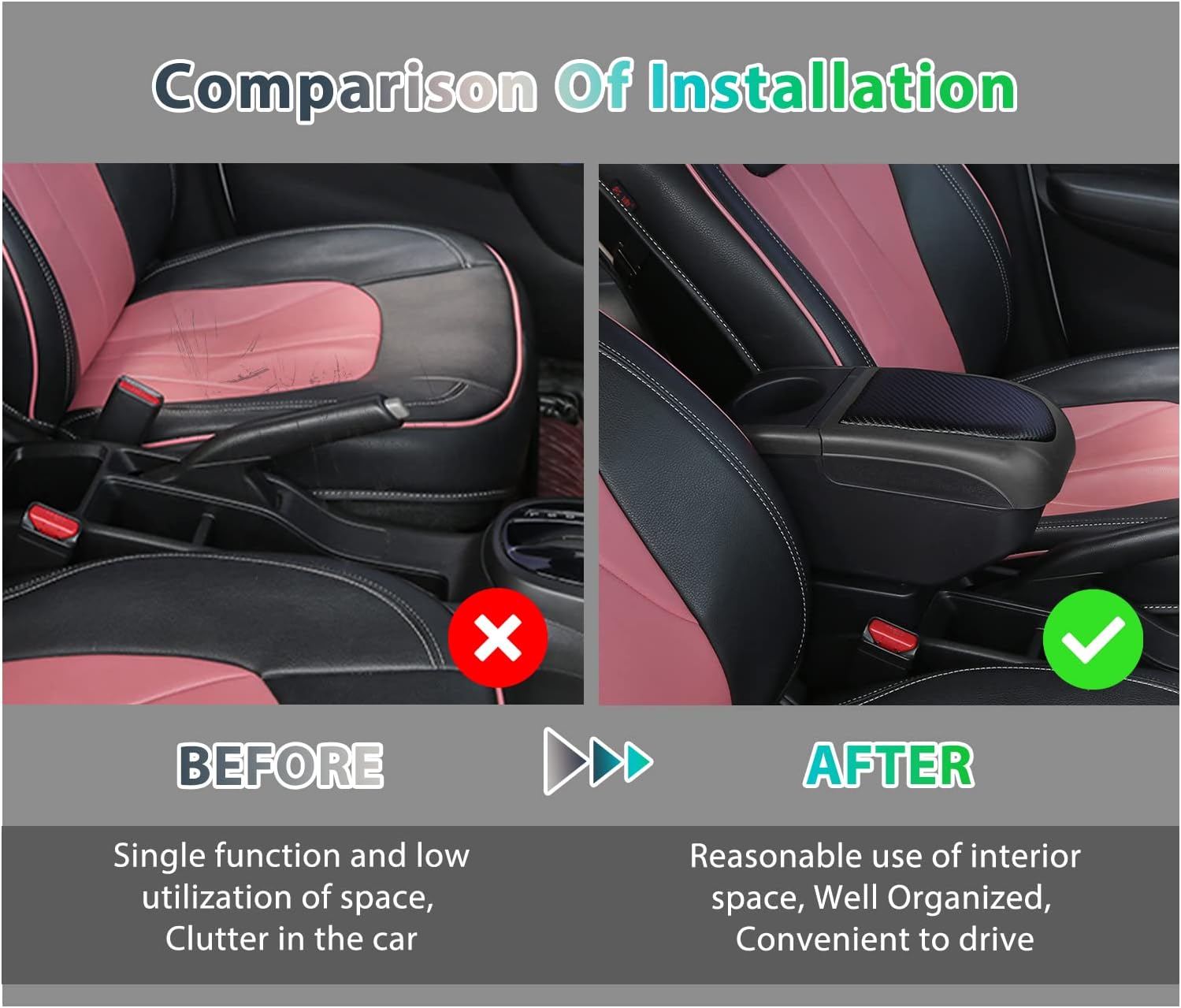 For VW UP/ Seat MII/ Skoda Citigo Centre Console Armrest Box 2013-2022