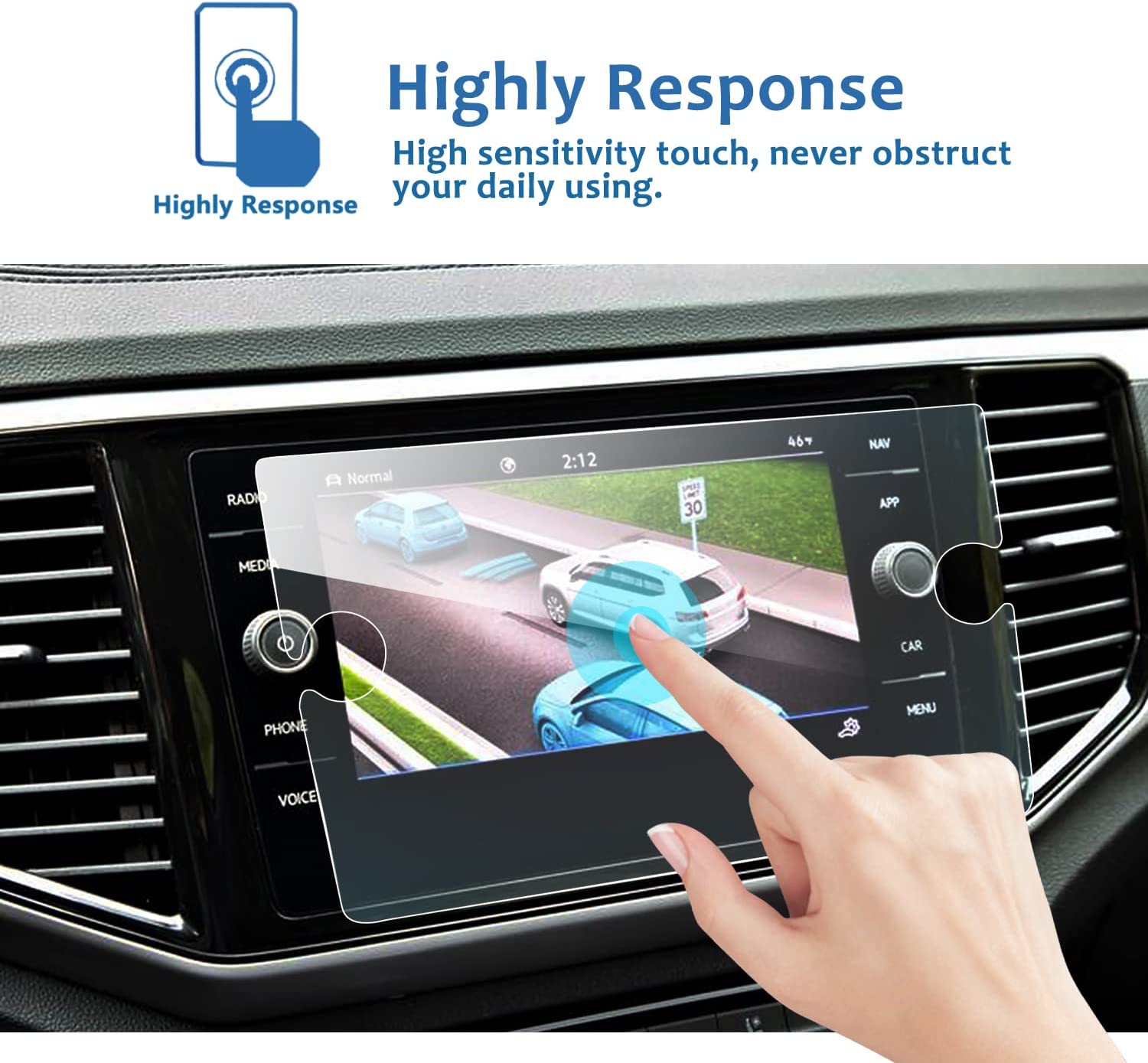 VW Tiguan Jetta Polo MK6 10.25" Screen Protector 2019+ - LFOTPP Car Accessories