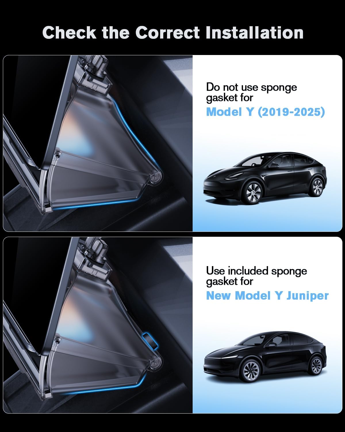 For Tesla Model 3/Y 2-in-1 Car Food Tray& Behind Screen Organizer 2016+