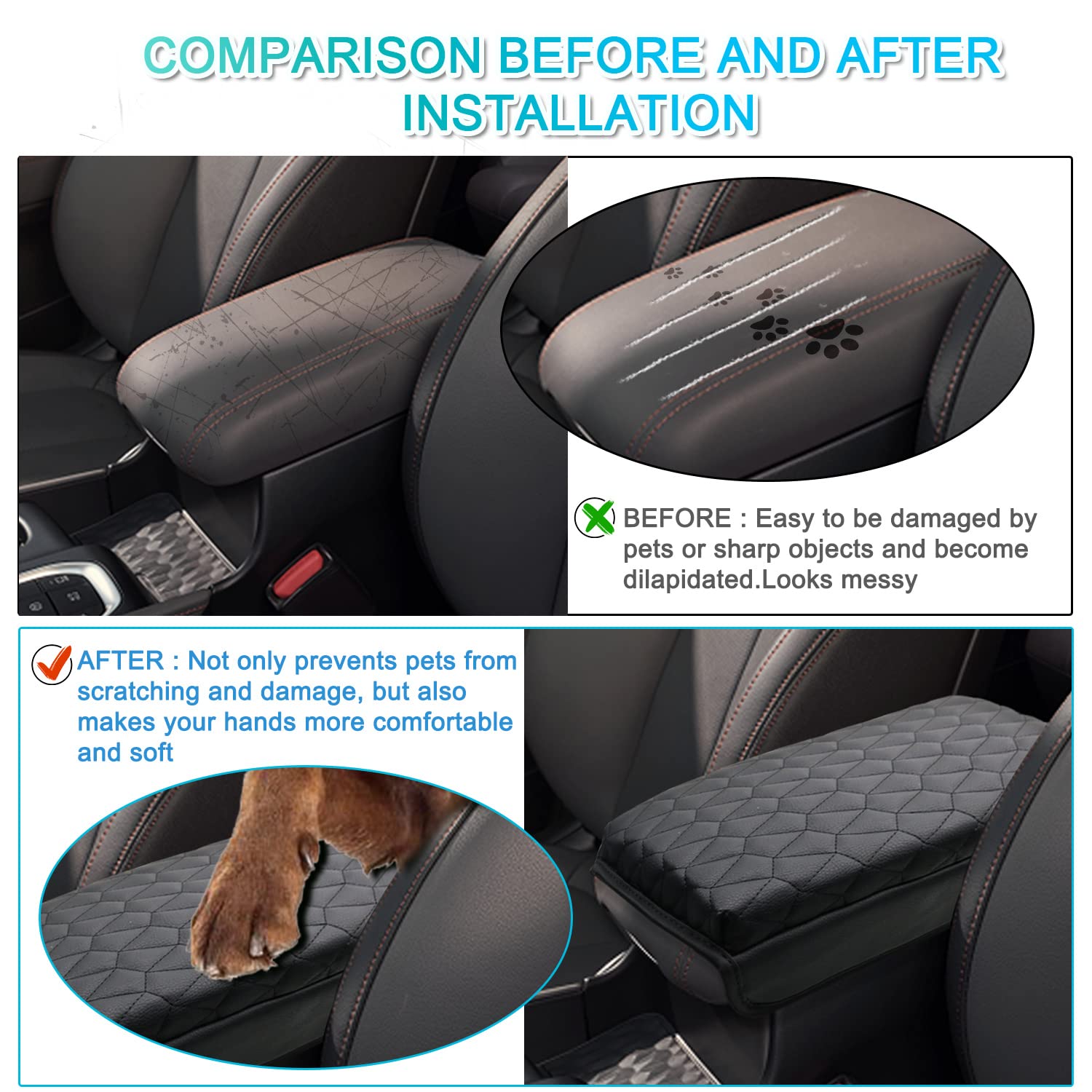 Hyundai Santa Fe Armrest Cover 2019-2020 - LFOTPP Car Accessories