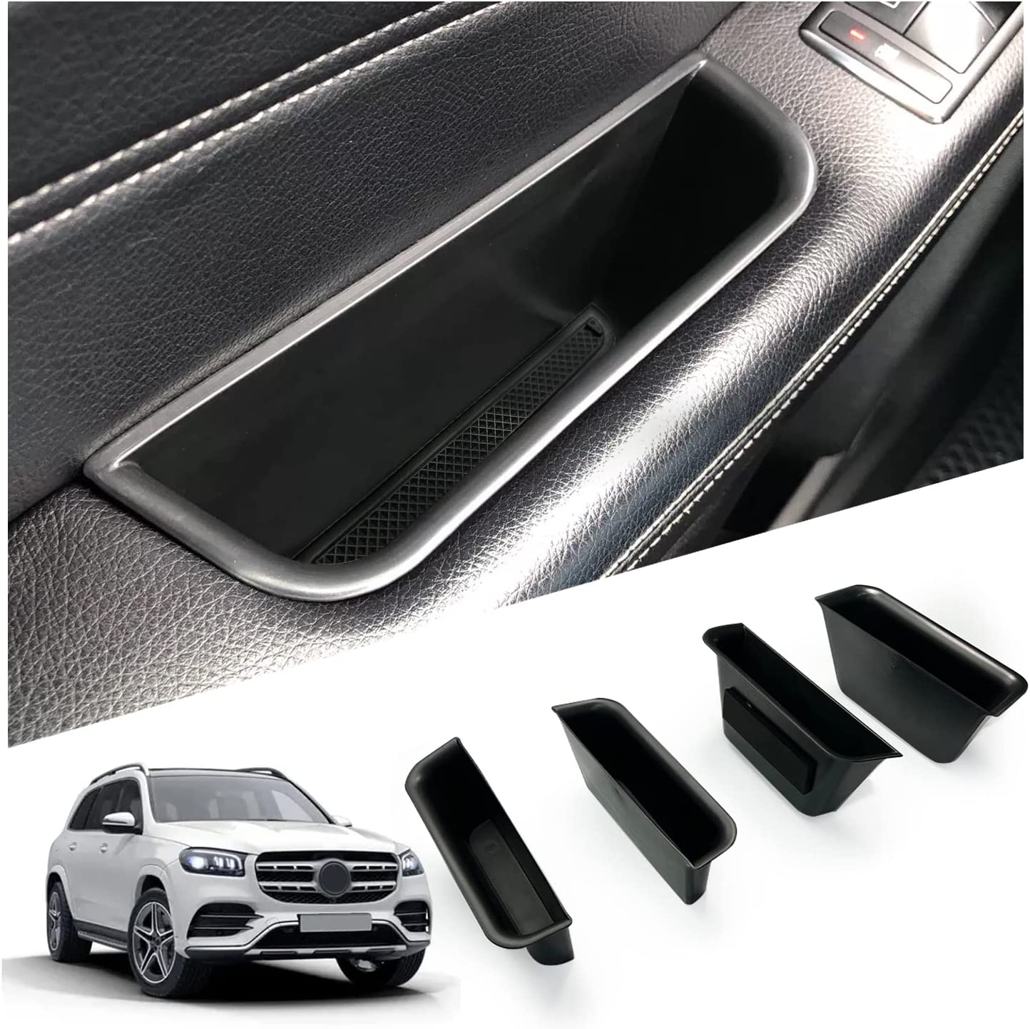 Mercedes GLS X166 Door Handle Storage Tray 2018 2019 - LFOTPP Car Accessories