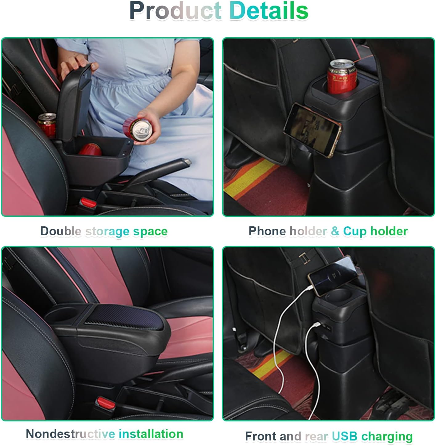 For VW UP/ Seat MII/ Skoda Citigo Centre Console Armrest Box 2013-2022