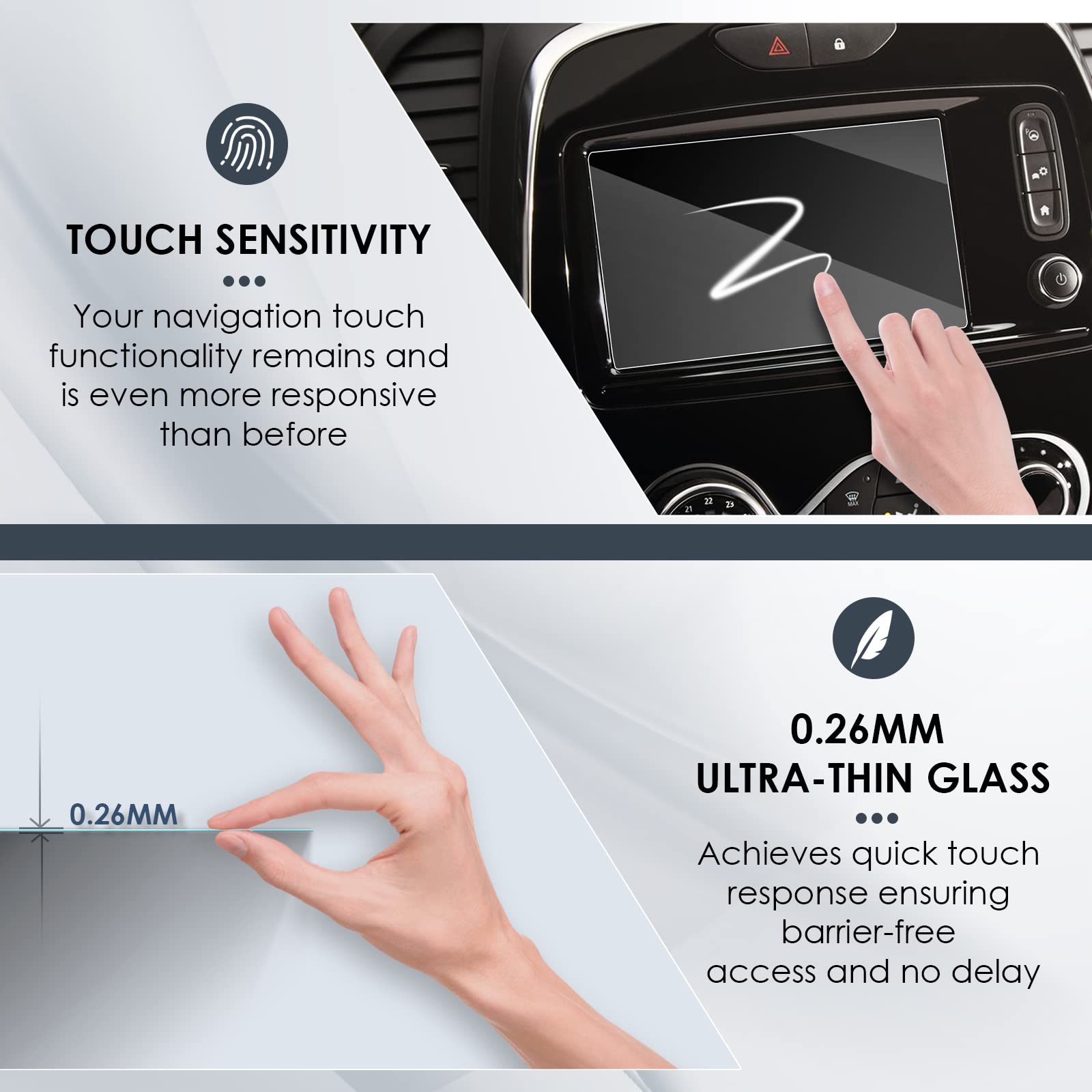 For Renault Captur R-Link Clio 4 R-Link Screen Protector 2013-2019