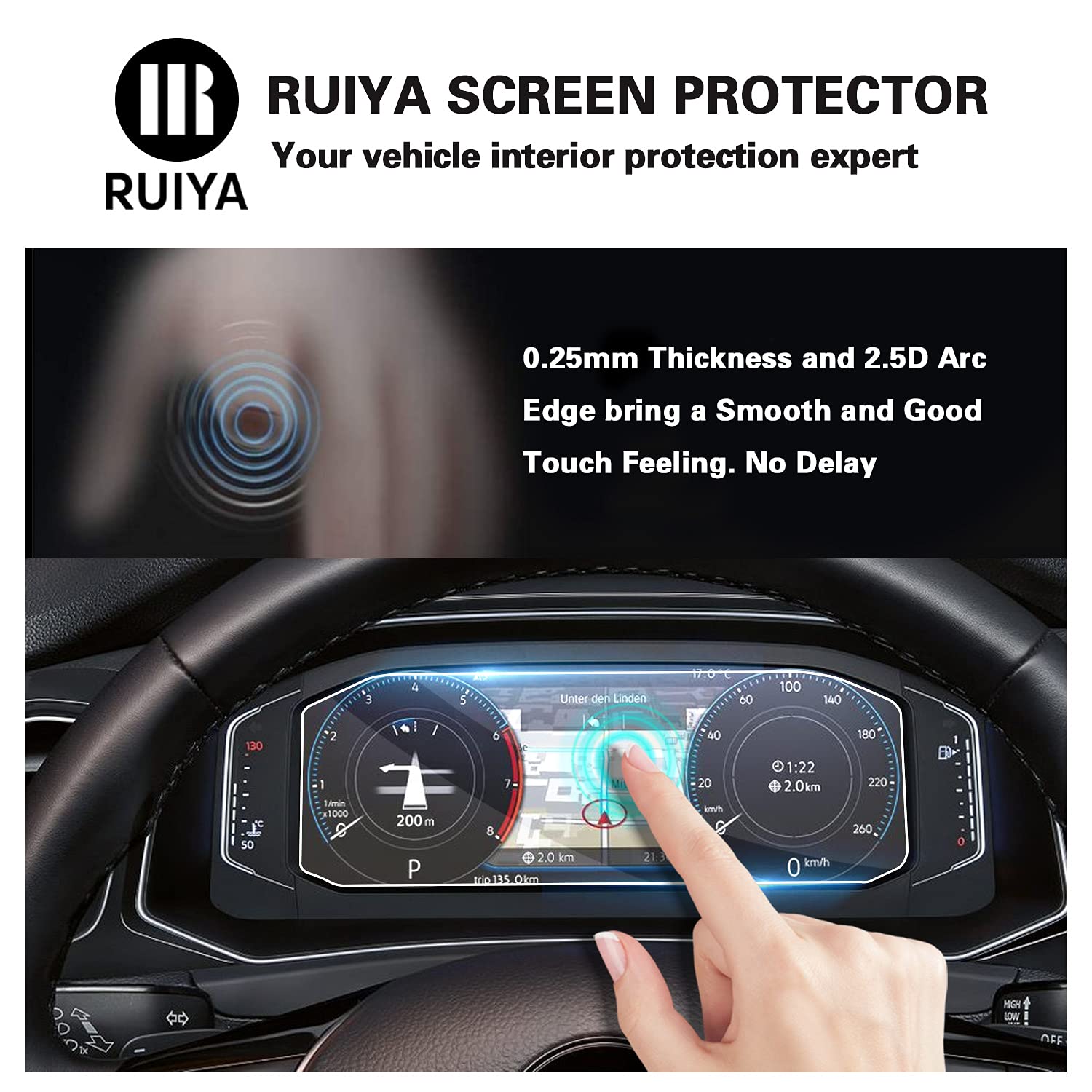 VW Tiguan Jetta Polo MK6 10.25" Screen Protector 2019+ - LFOTPP Car Accessories
