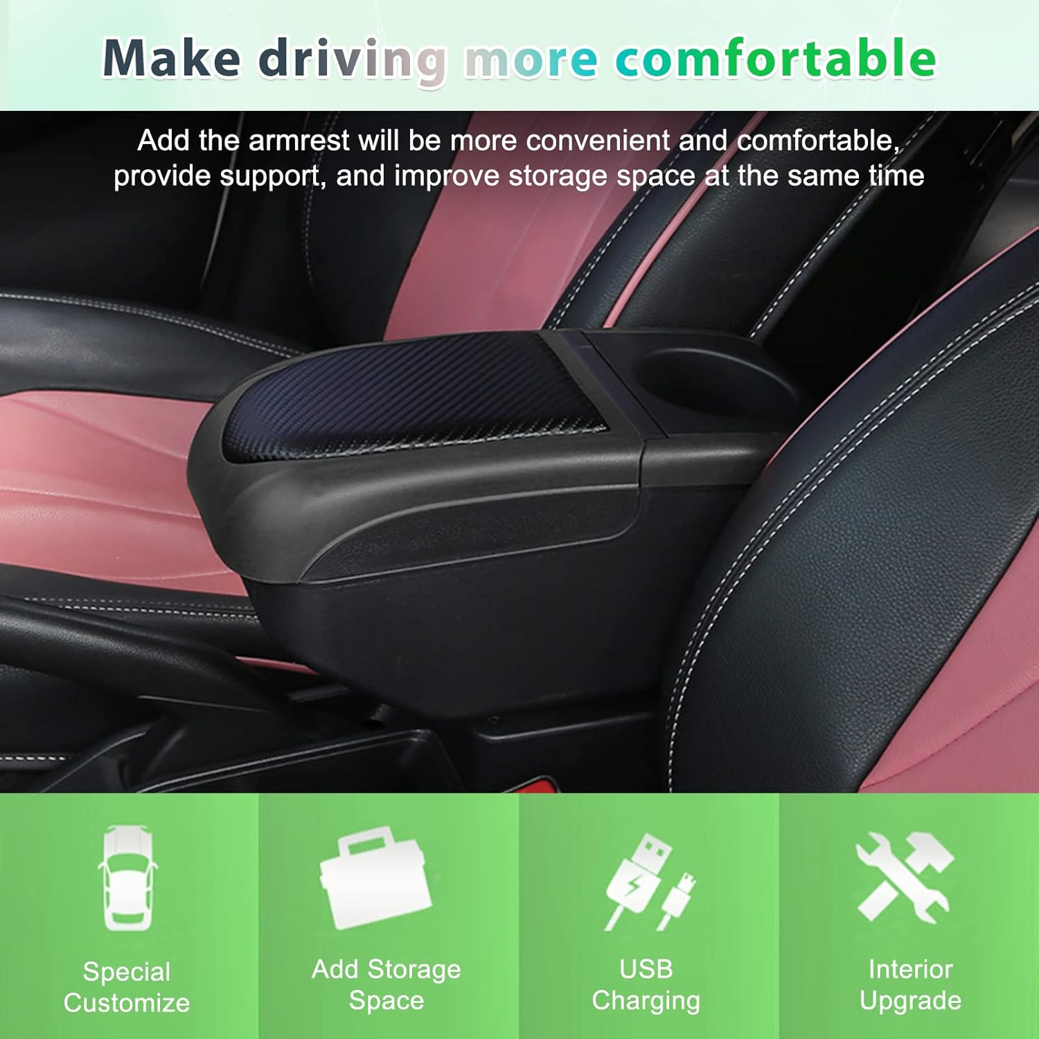 For VW UP/ Seat MII/ Skoda Citigo Centre Console Armrest Box 2013-2022