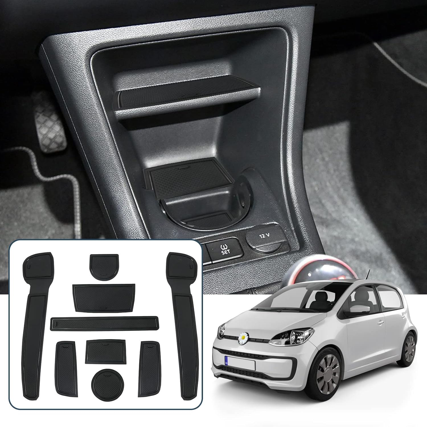 For VW UP GTI/ Seat MII/ Skoda Citigo Door Slot Mat 2013+