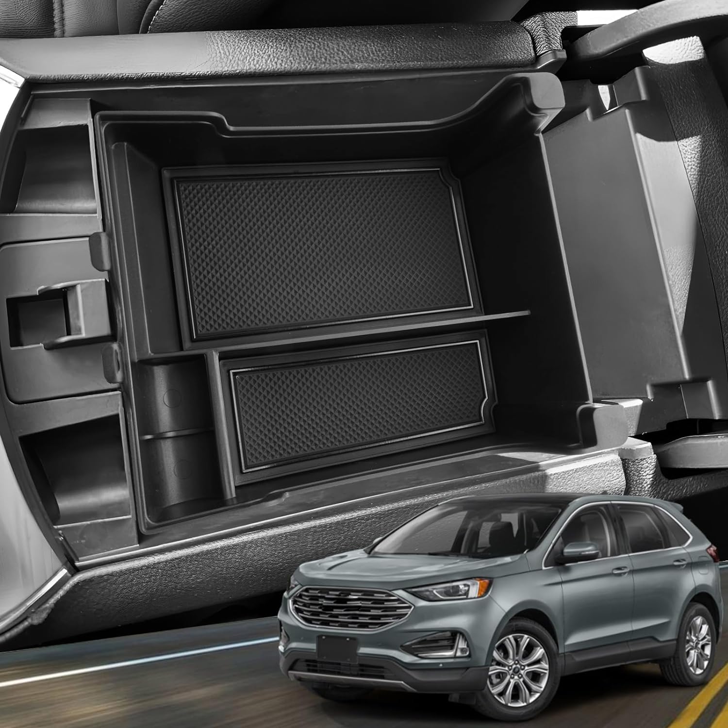 For Ford Edge SE/SEL/ST-Line/Titanium/ST Center Console Armrest Organizer Tray 2021 2022 2023 2024