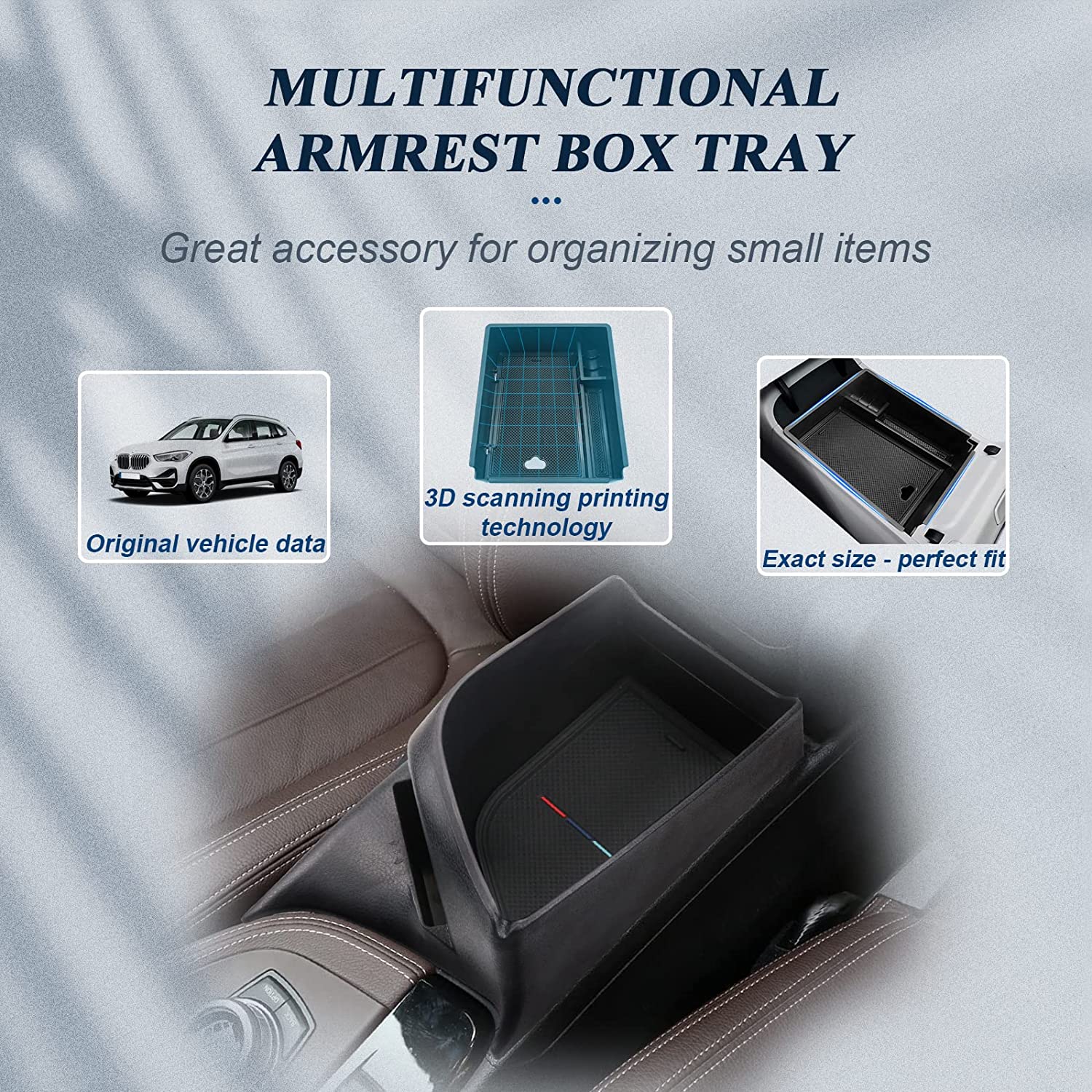 BMW X1 F48 X2 F39 Center Armrest Storage Tray 2016+ - LFOTPP Car Accessories